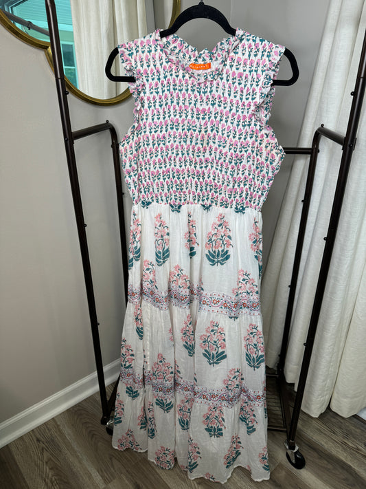 Oliphant Smocked Maxi Dress size L