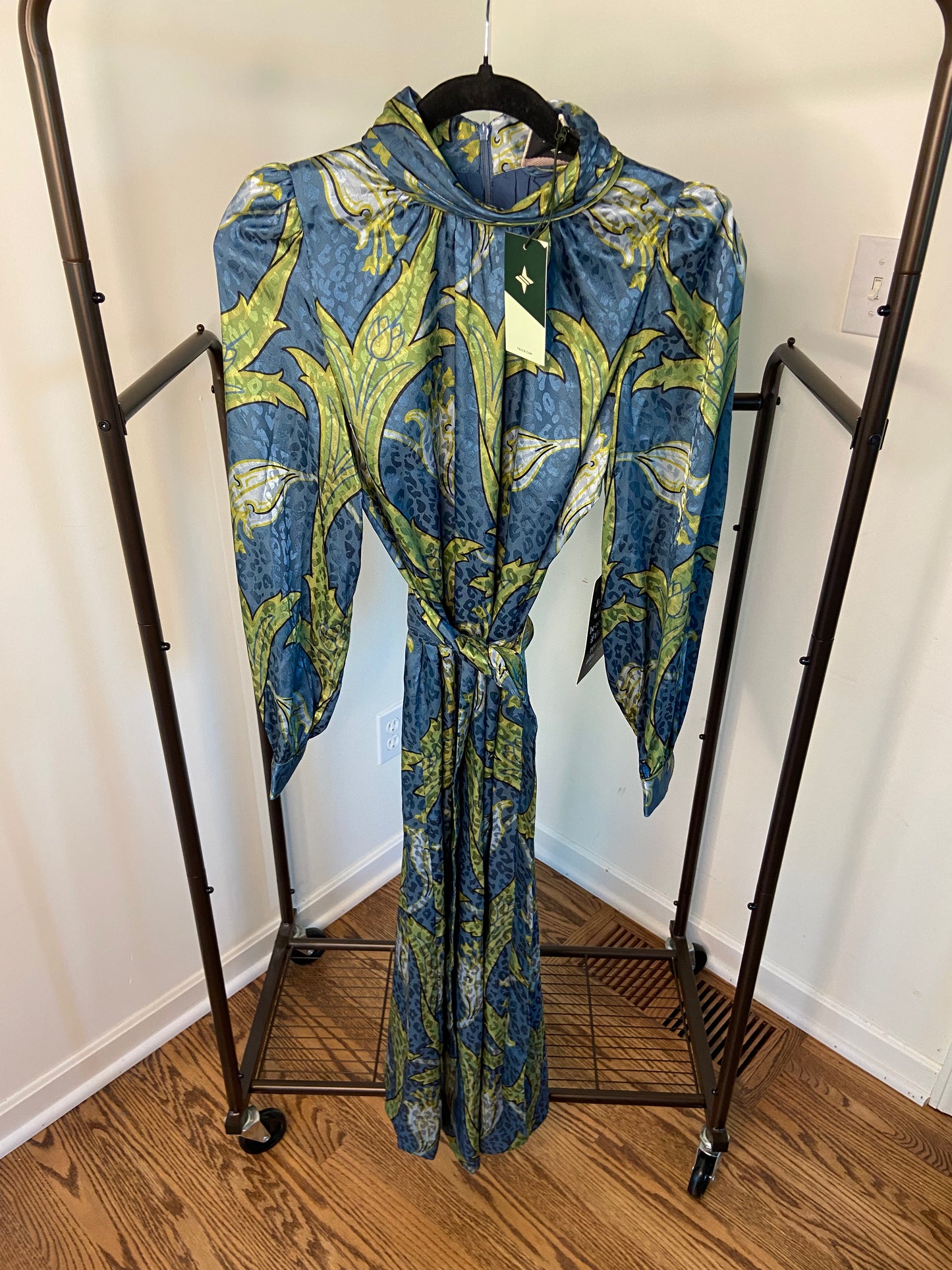 Tuckernuck Deco Floral Satin Faven Dress size S