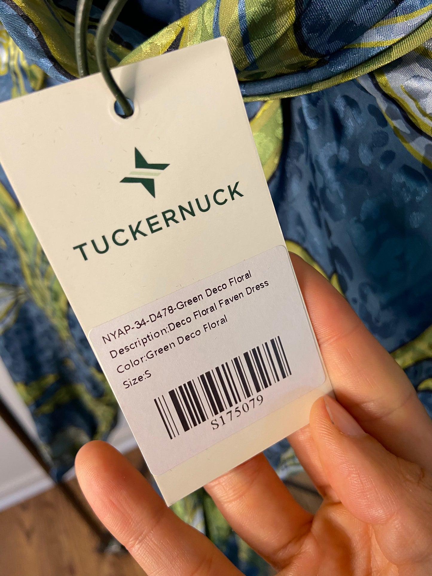 Tuckernuck Deco Floral Satin Faven Dress size S