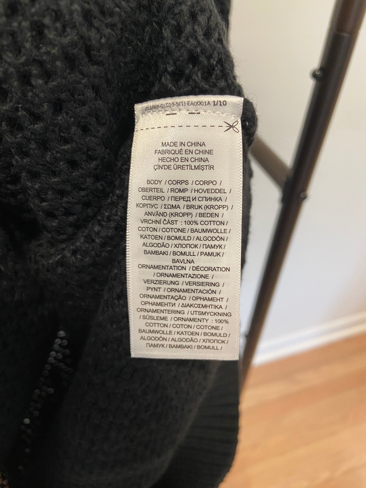 Polo Ralph Lauren Black Polo Bear Cotton Crewneck Sweater size M
