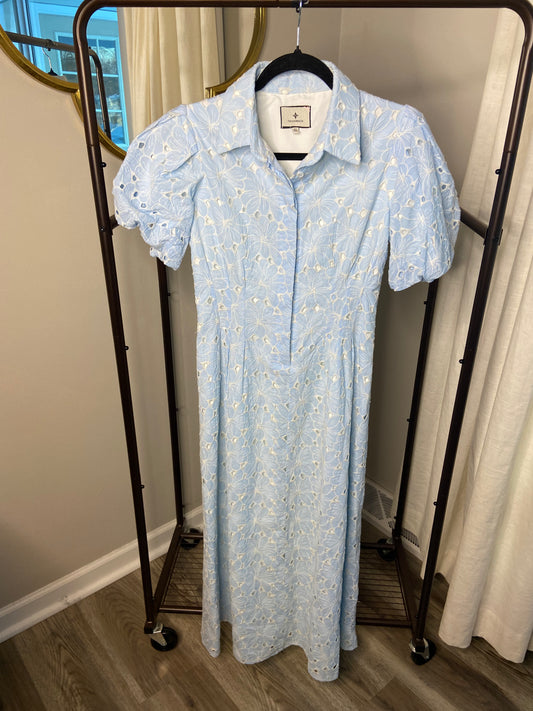 Tuckernuck Airy Blue Eyelet Delaney Dress size XS