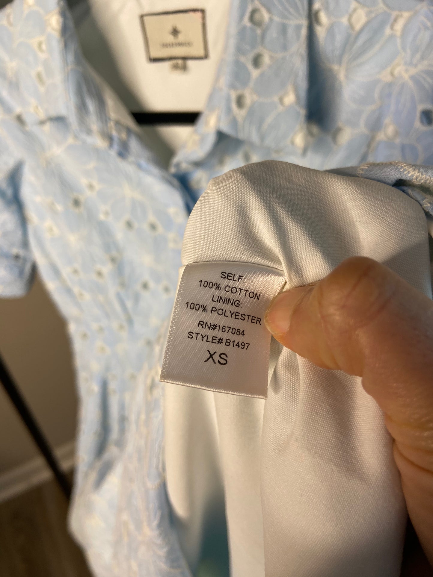 Tuckernuck Airy Blue Eyelet Delaney Dress size XS