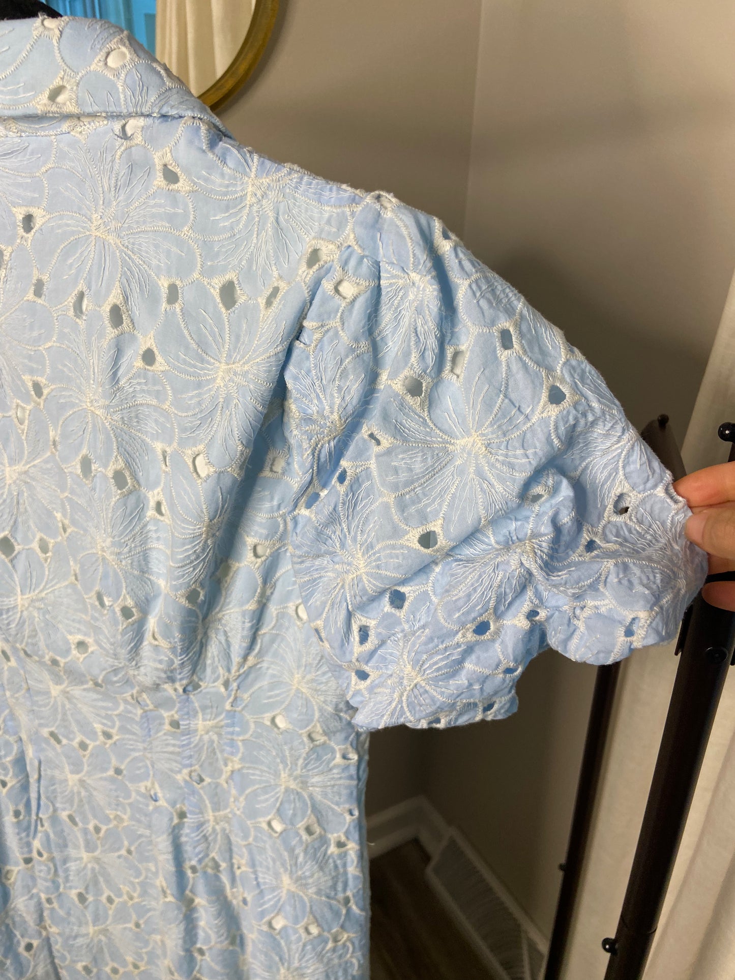 Tuckernuck Airy Blue Eyelet Delaney Dress size XS
