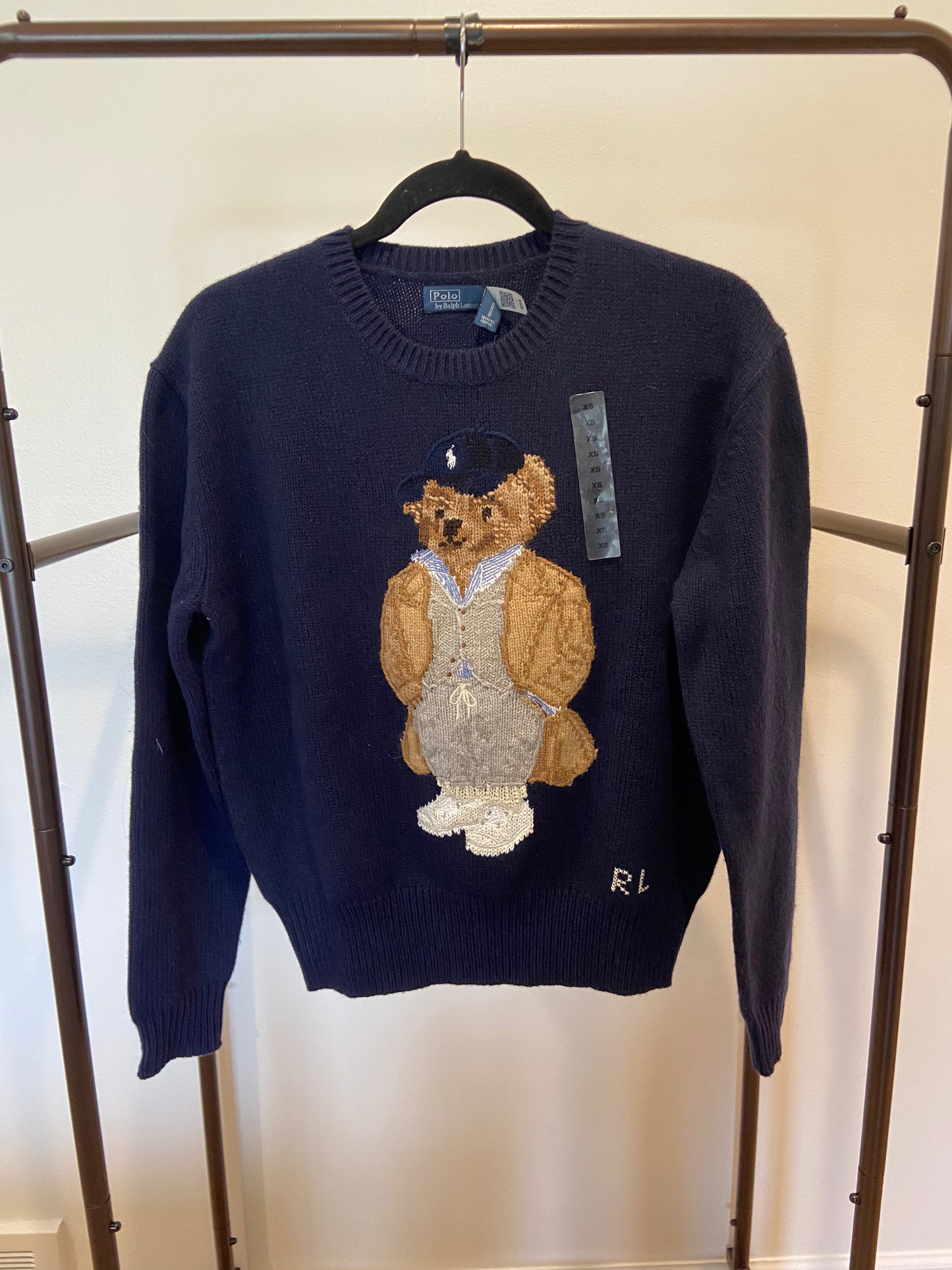 Polo Ralph Lauren Navy Cashmere Bear Sweater size XS