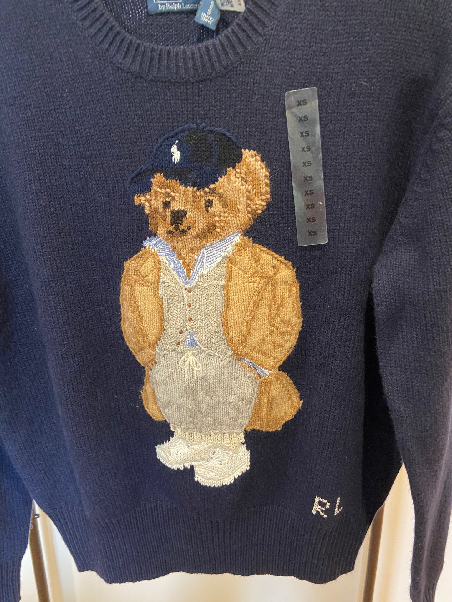 Polo Ralph Lauren Navy Cashmere Bear Sweater size XS