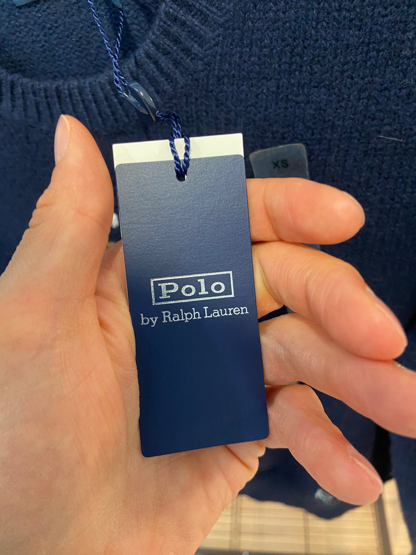 Polo Ralph Lauren Navy Cashmere Bear Sweater size XS