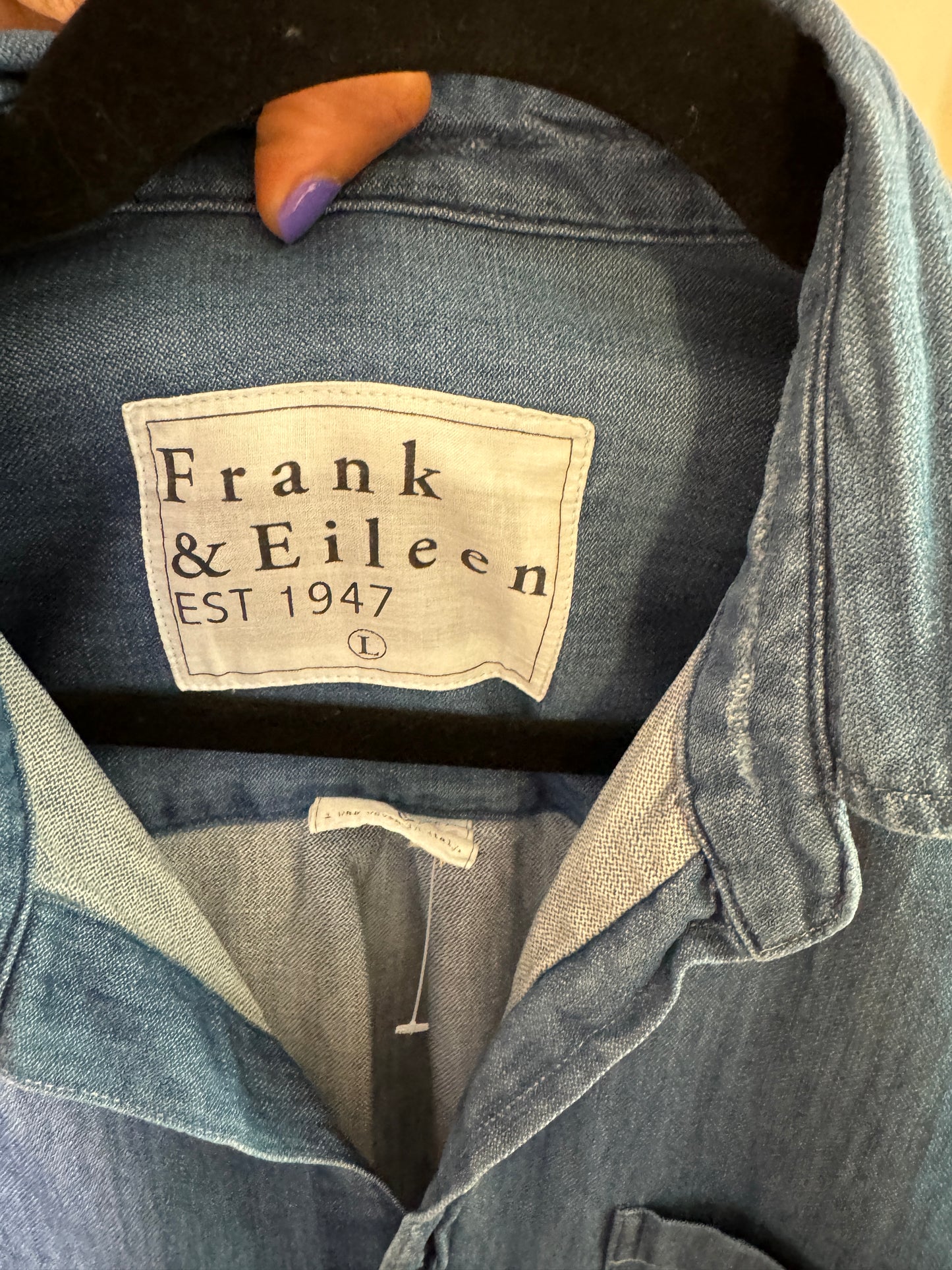 Frank and Eileen Rory Denim Shirt Dress size L