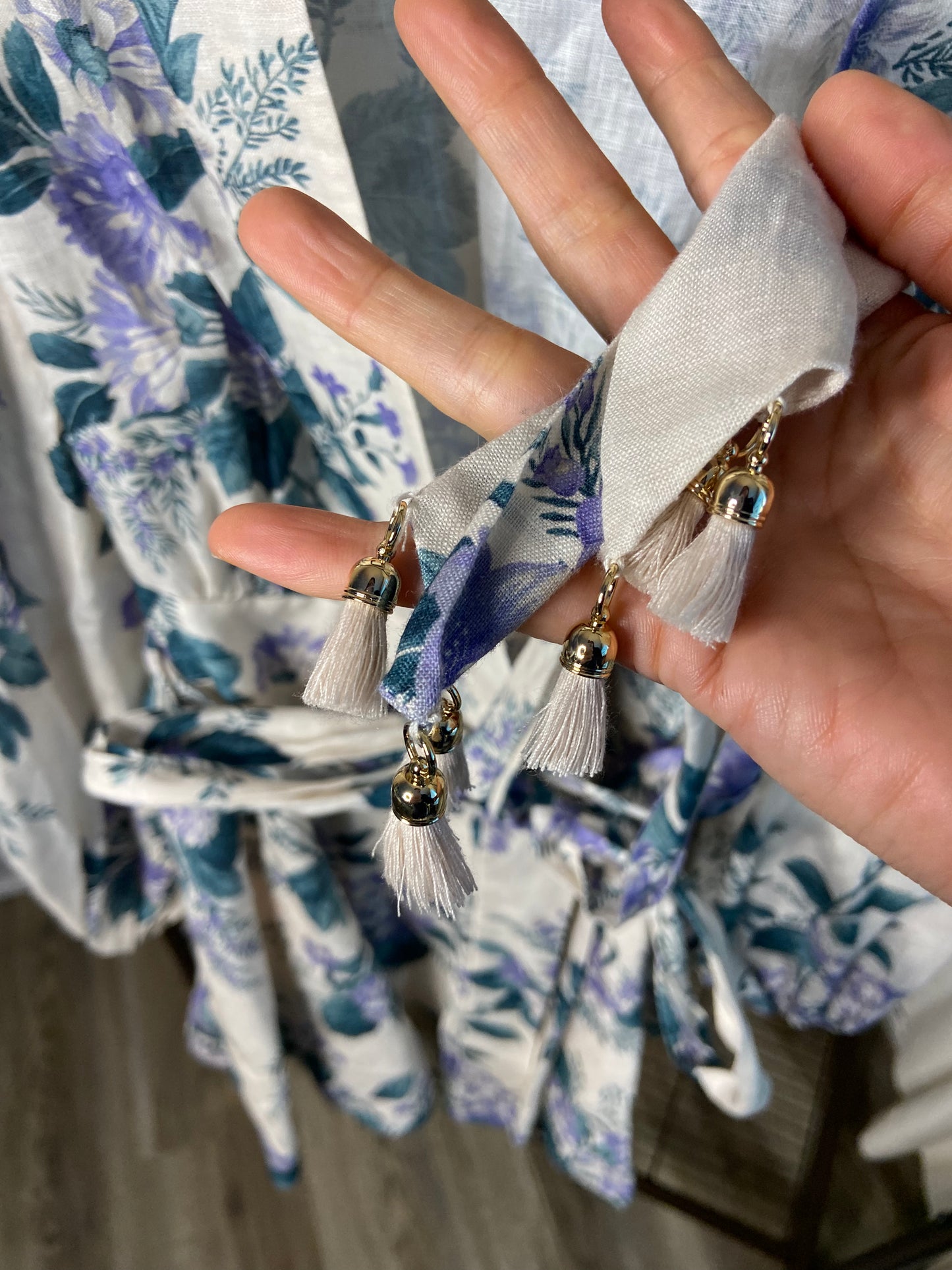 Zimmermann Cassia Floral-Print Linen-Poplin Wrap Dress size US 8