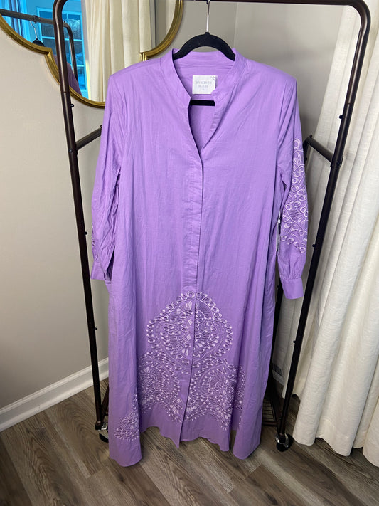 Hyacinth House Embroidered Wisteria Caftan Dress size XL