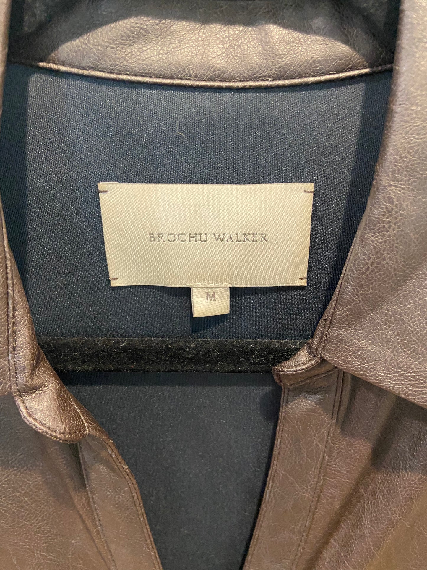 Brochu Walker The Havana Vegan Leather Dress in Timber size M