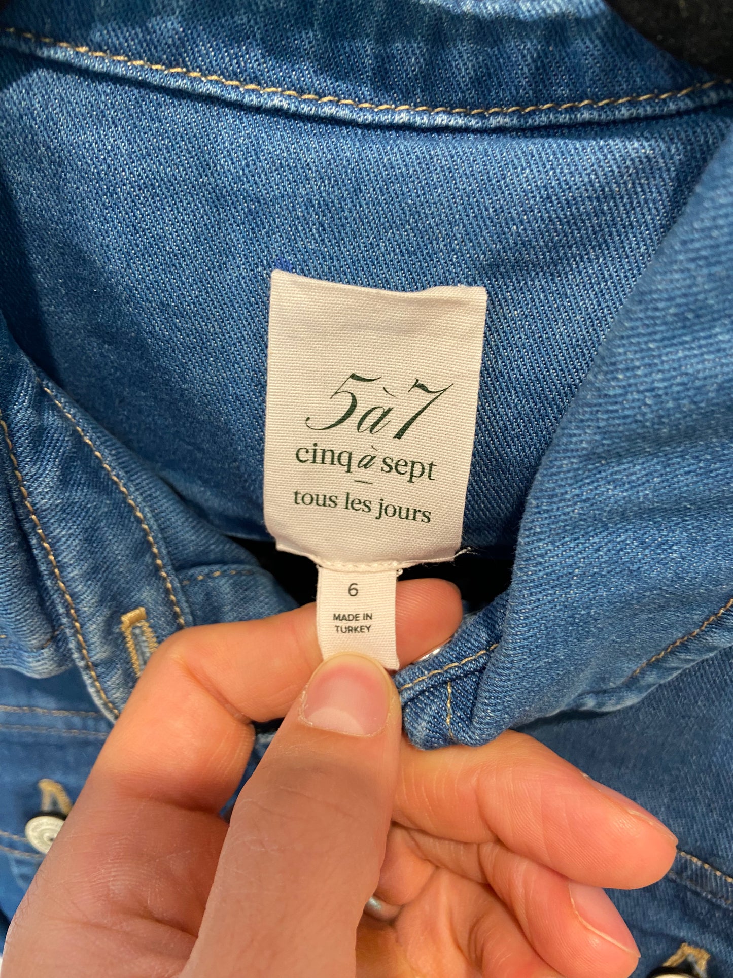 Cinq a Sept Tia Denim Mini Dress size 6