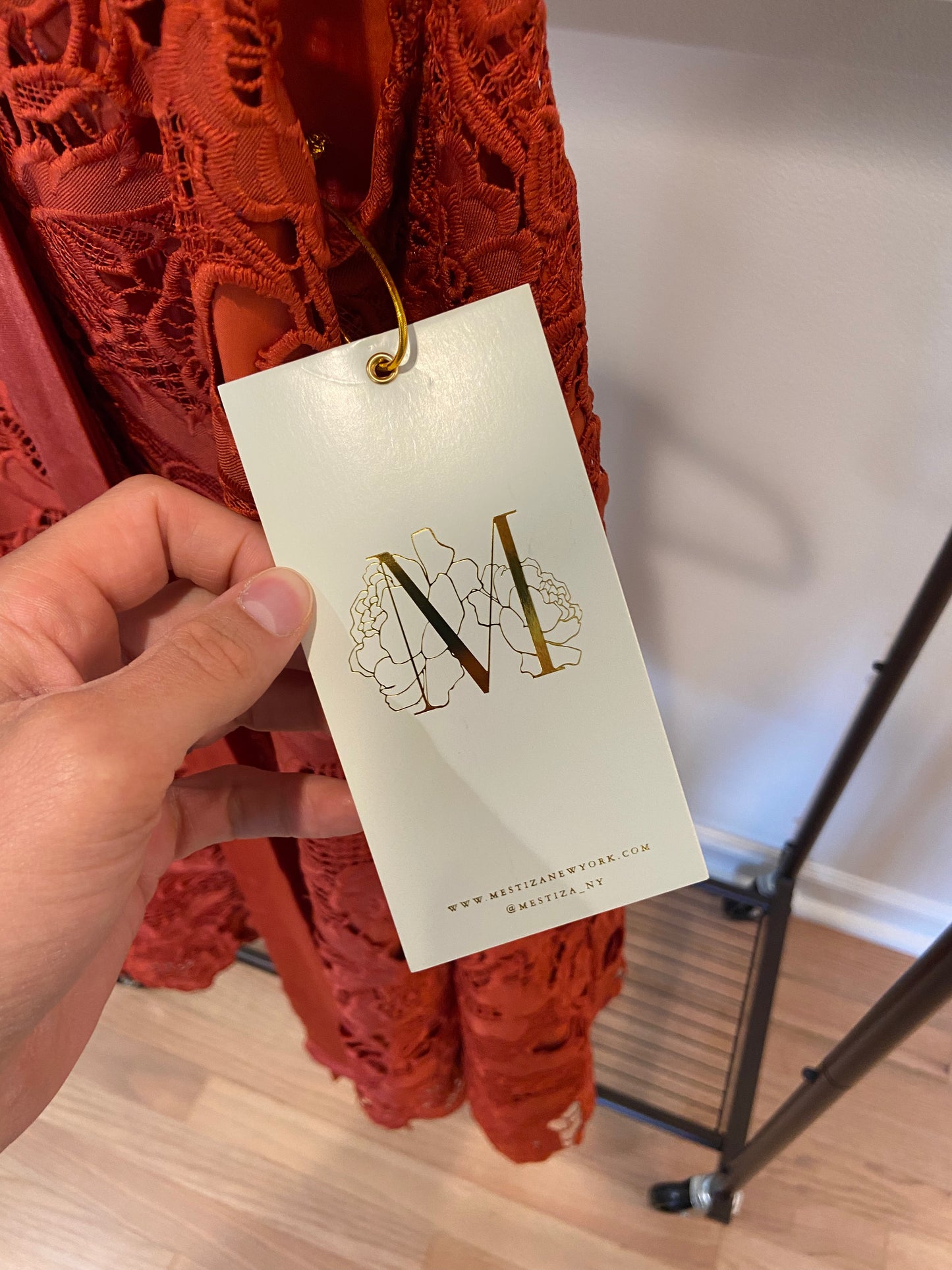 Mestiza  Luli Halter Lace Mini Dress size S
