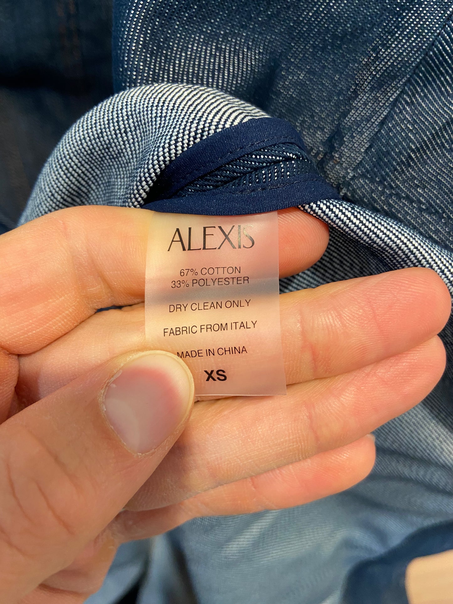 Alexis Taylin Front Zip Denim Dress size XS