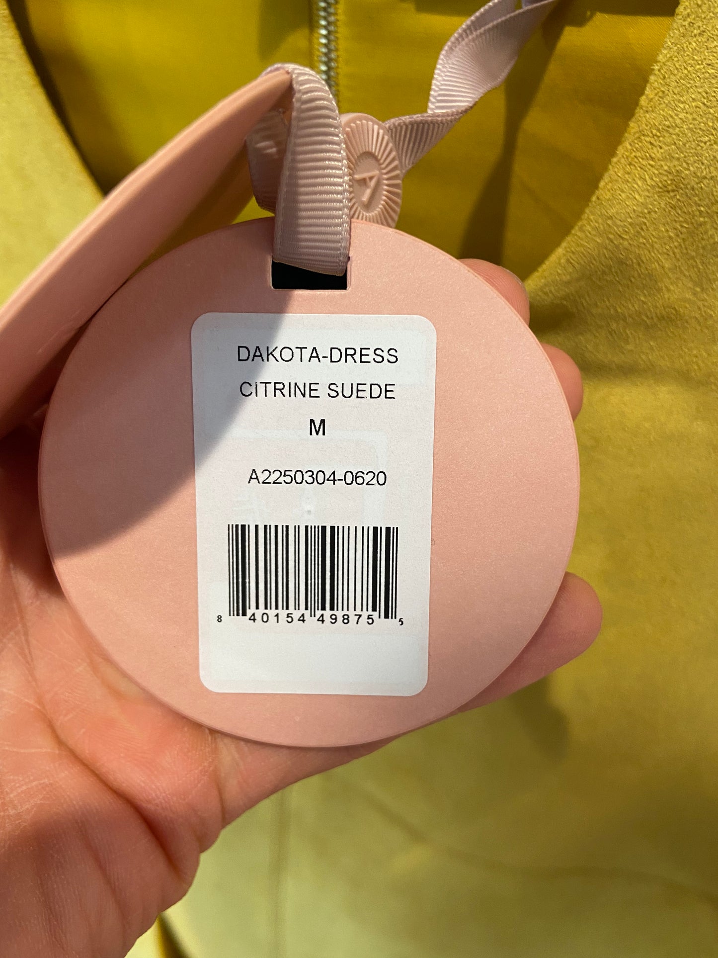 Alexis Dakota Dress Citrine Suede size M