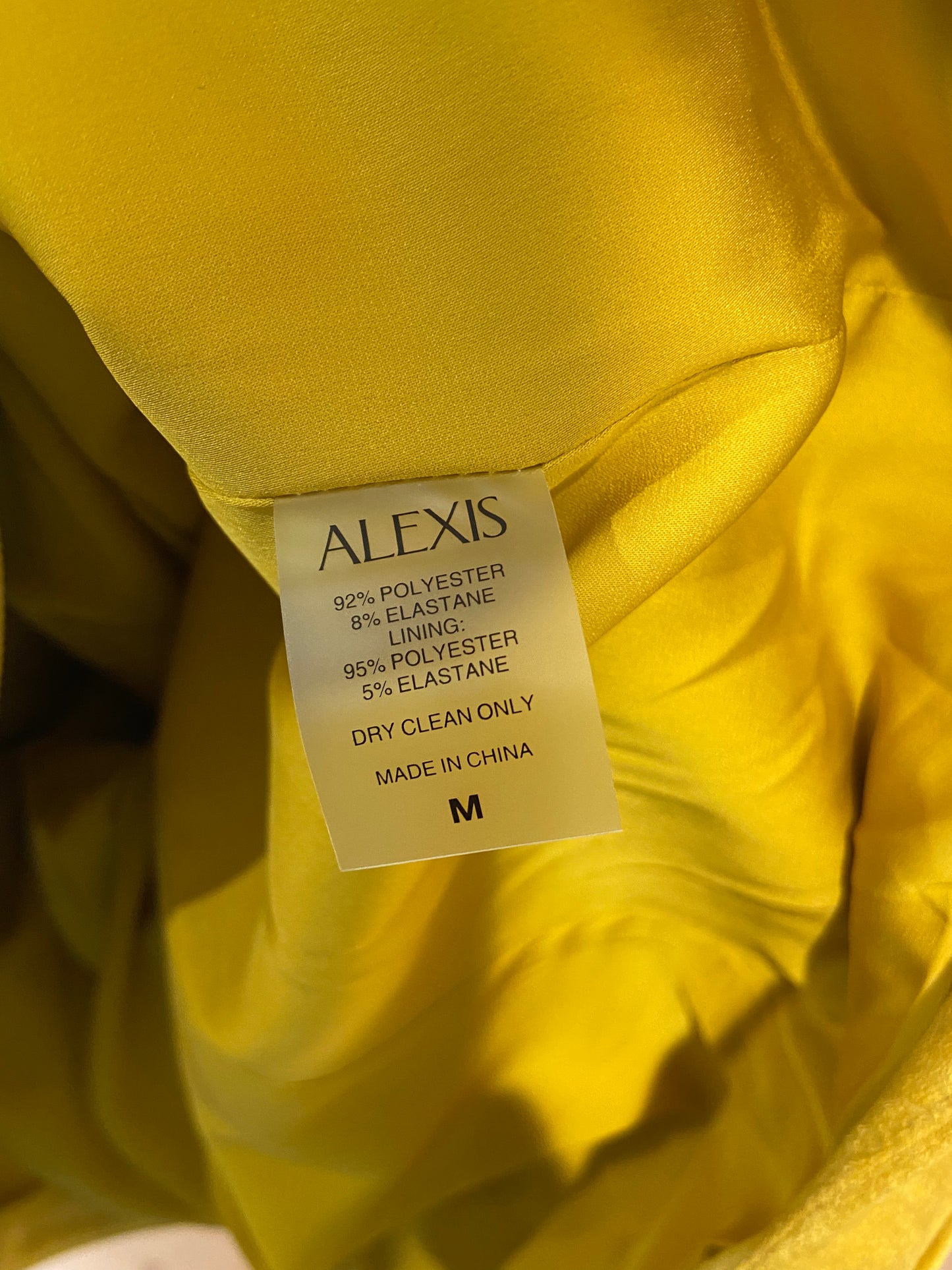 Alexis Dakota Dress Citrine Suede size M