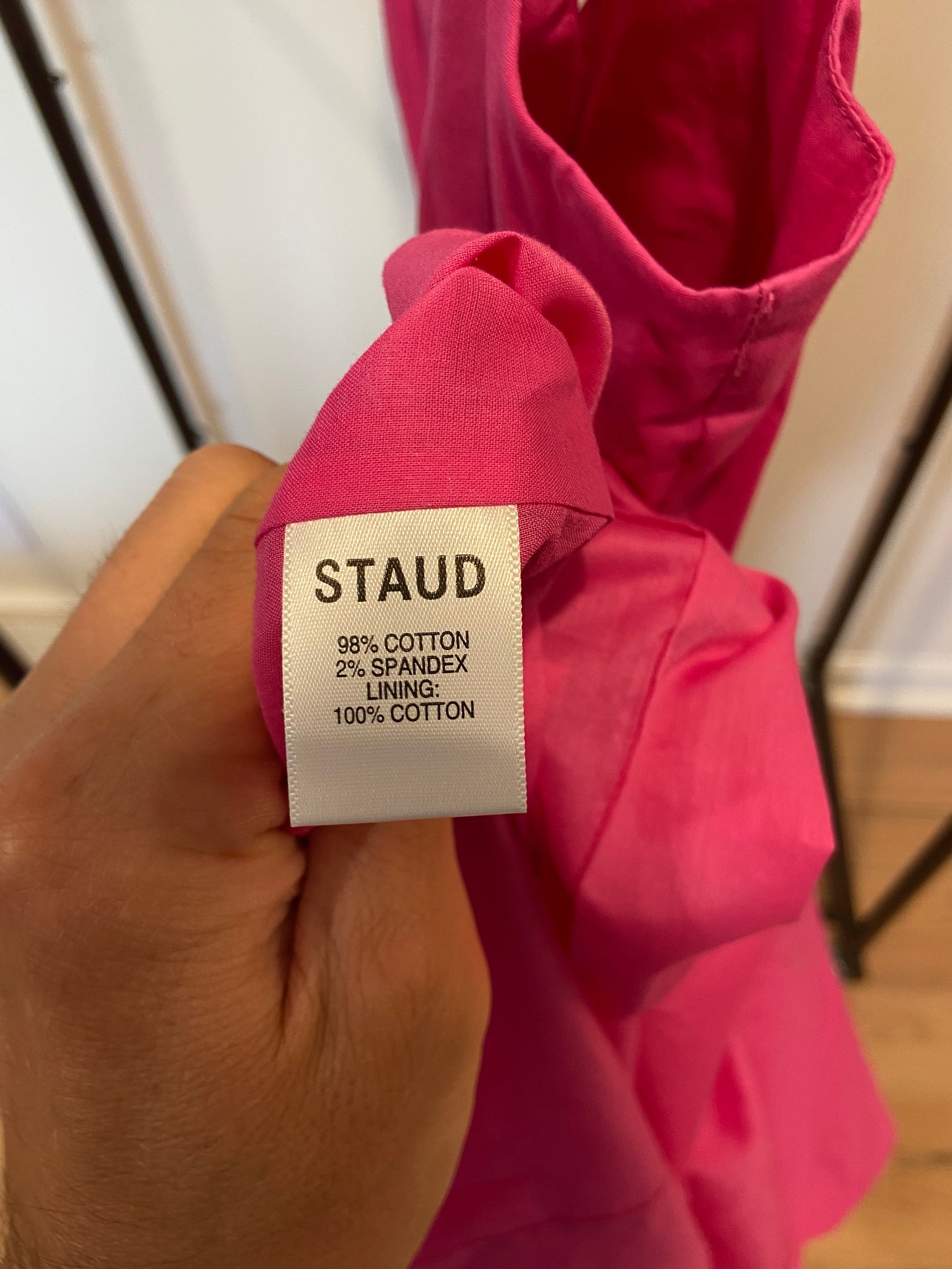 Staud Wells Dress in Pink Peony size 2
