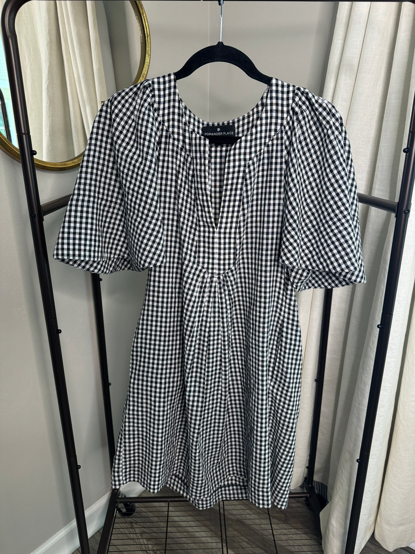 Pomander Place Gingham Finley Mini Dress size XS