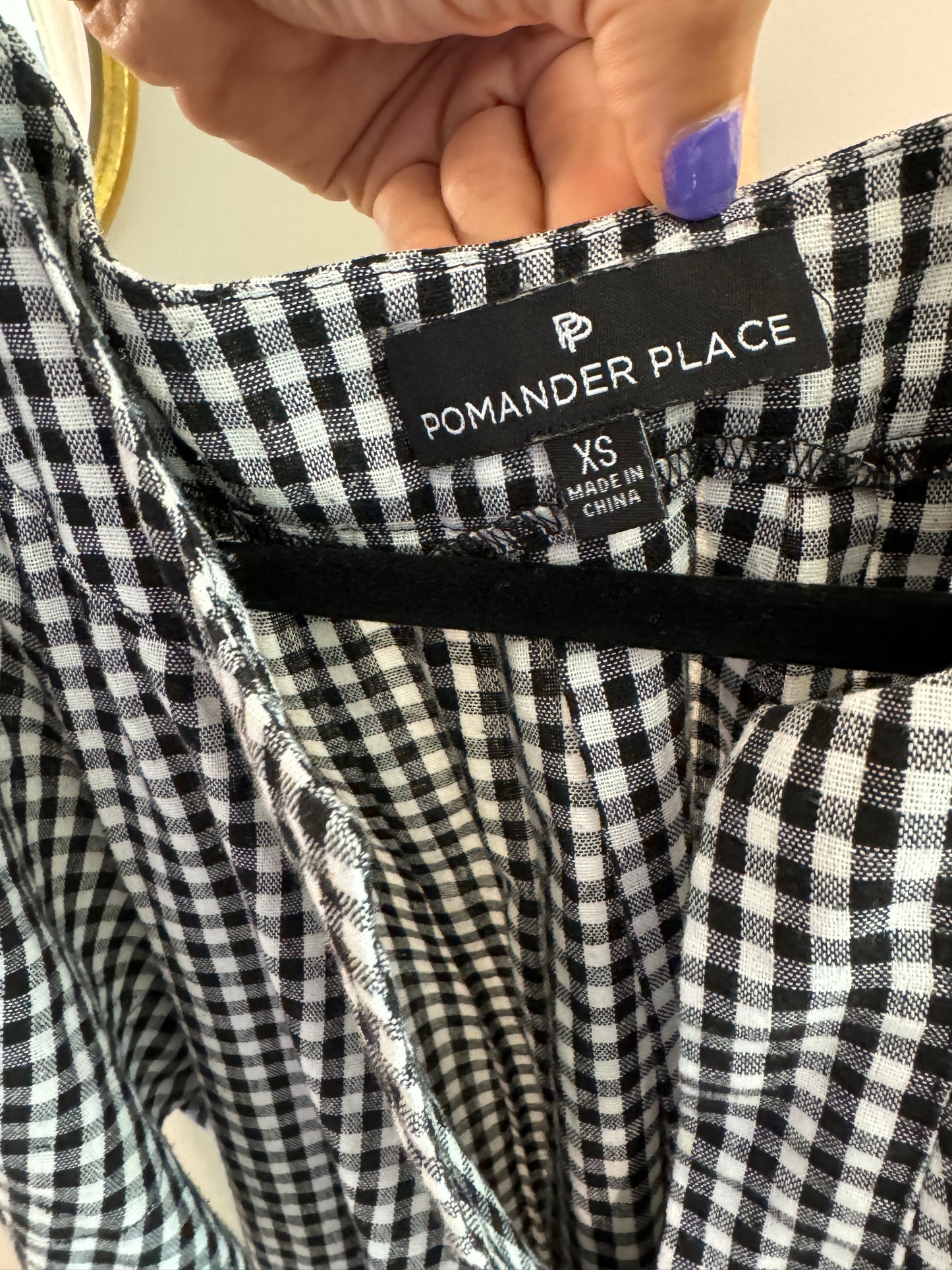 Pomander Place Gingham Finley Mini Dress size XS