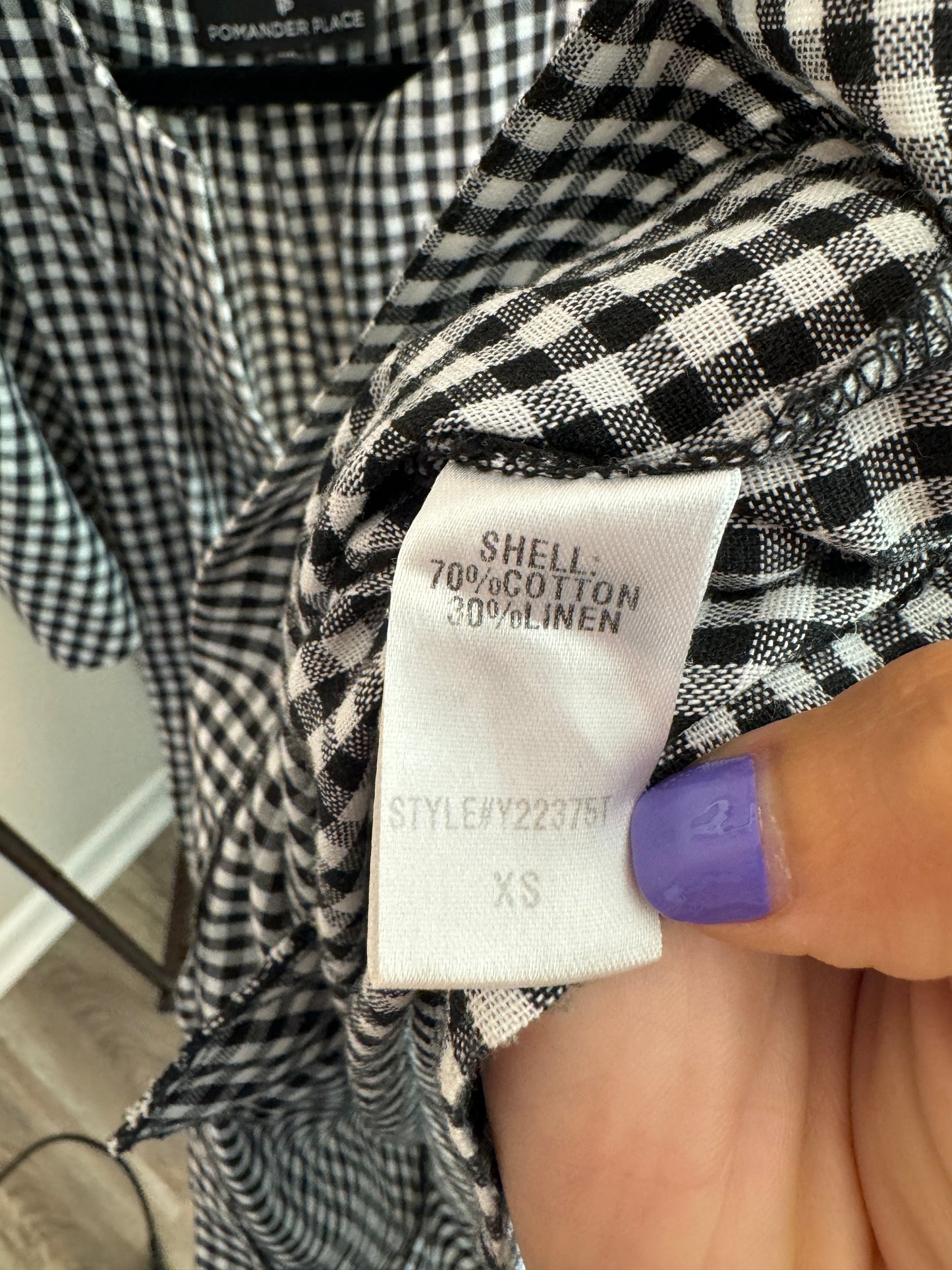 Pomander Place Gingham Finley Mini Dress size XS