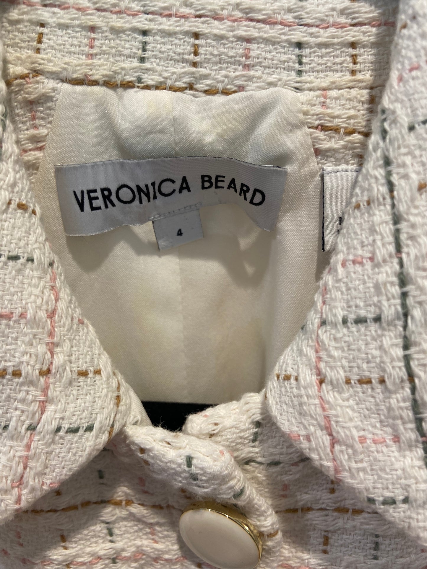 Veronica Beard Roxanna Tweed Button-Up Mini Dress size 4