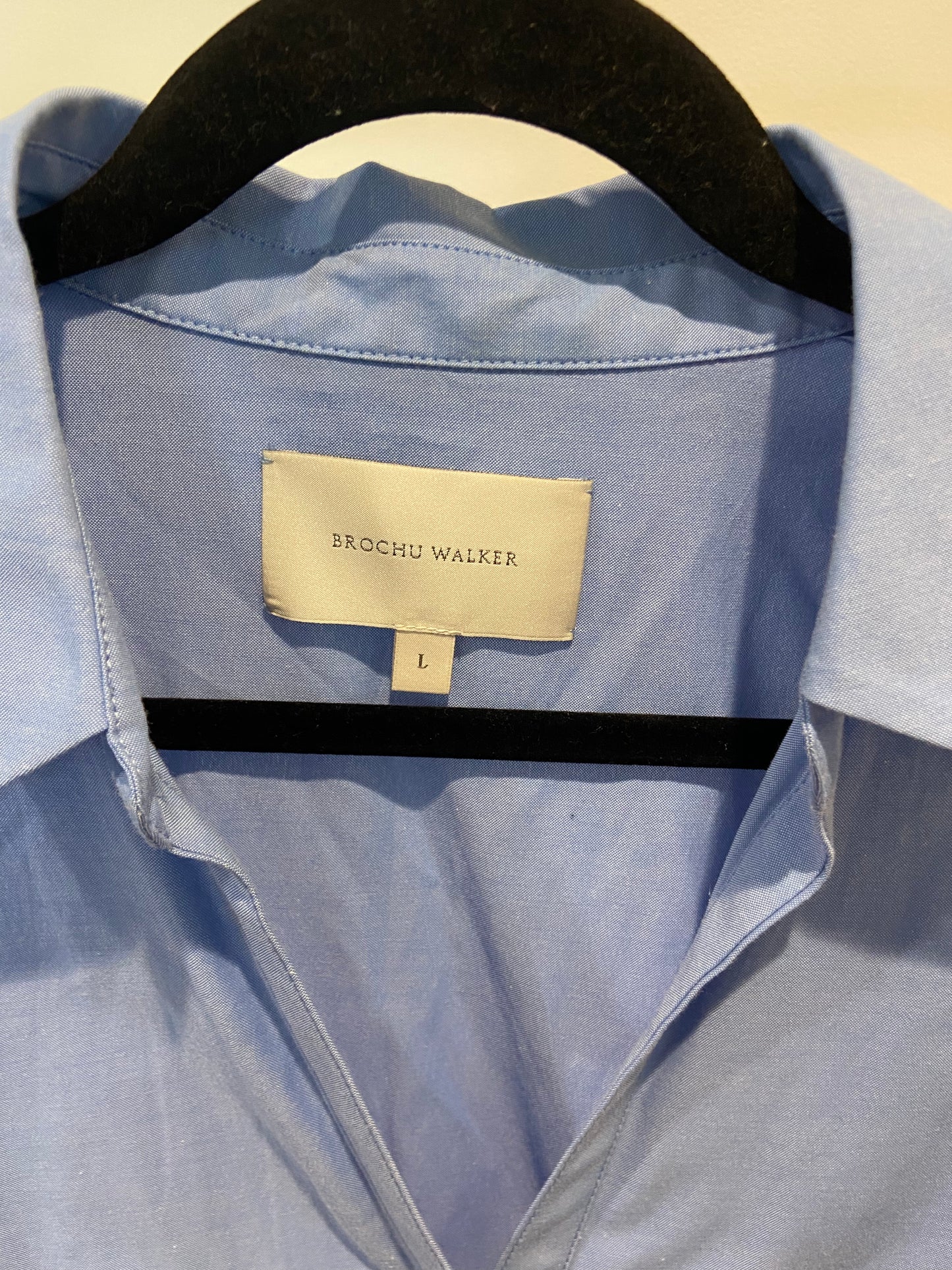 Brochu Walker Havana Mini Dress in Chambray Blue size L