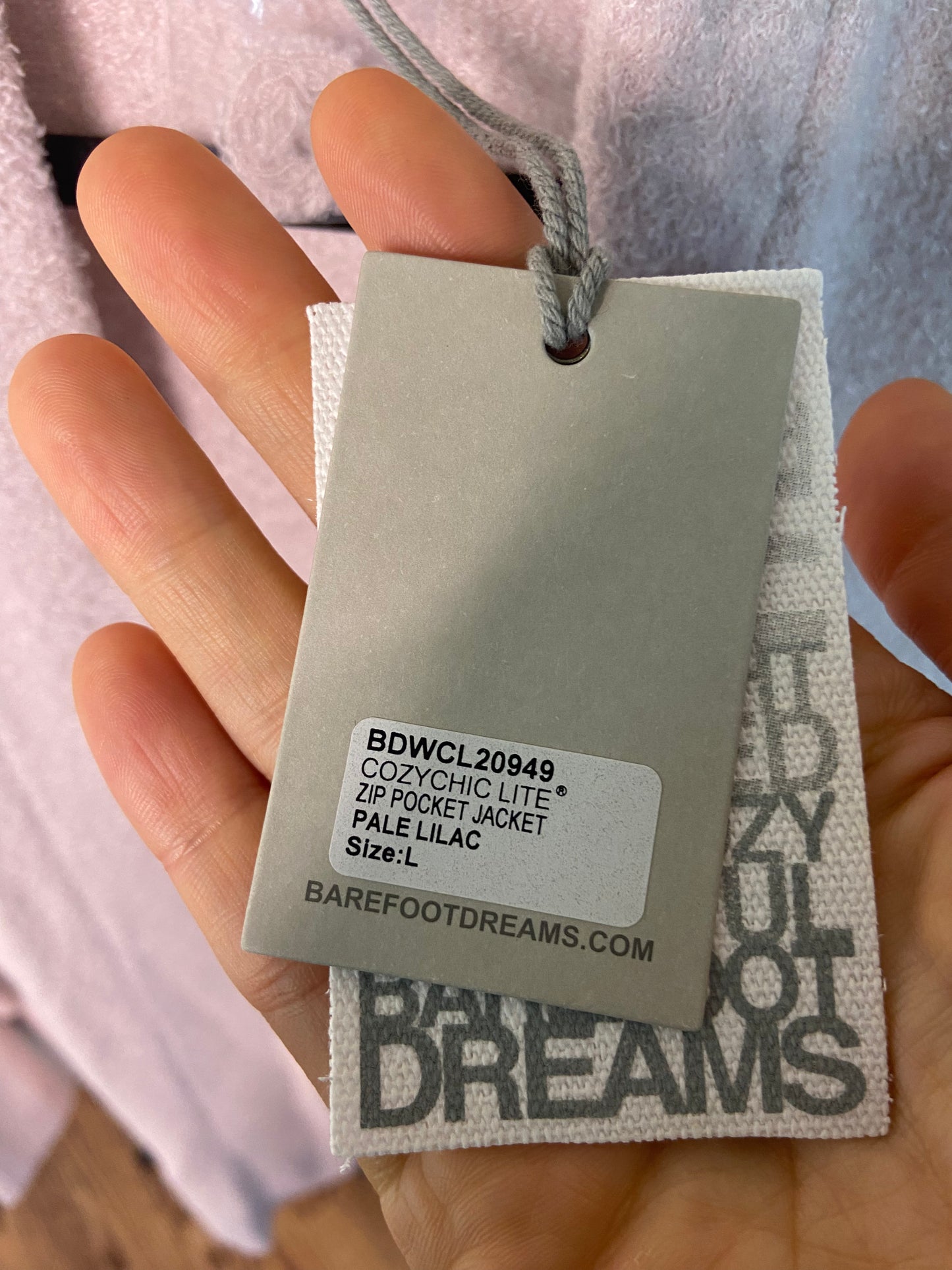 Barefoot Dreams Cozychic Lite Zip Pocket Jacket size L