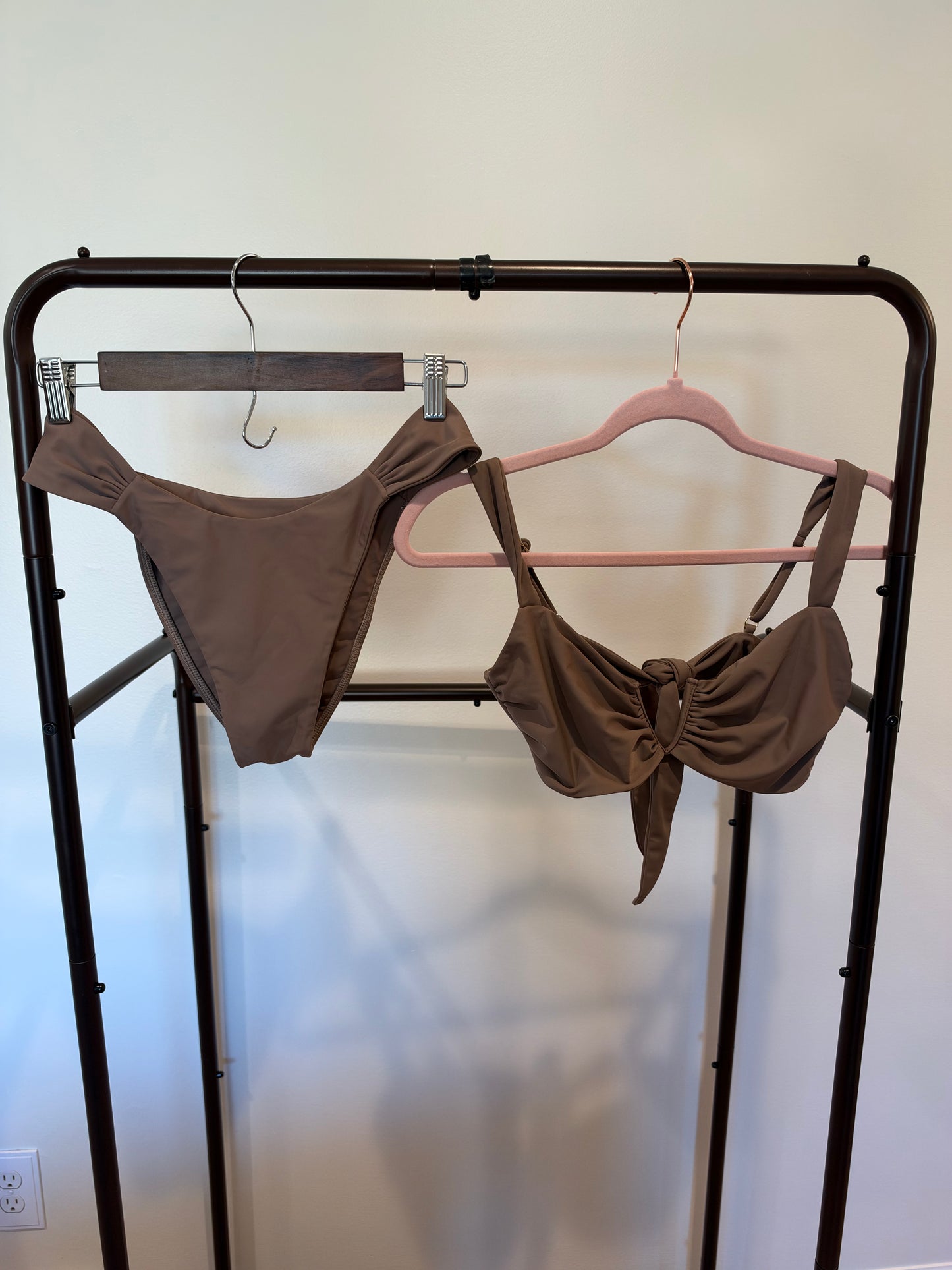 Nyud Bikini Set Blair Top size XL with Beau Bottom size L in Truffle