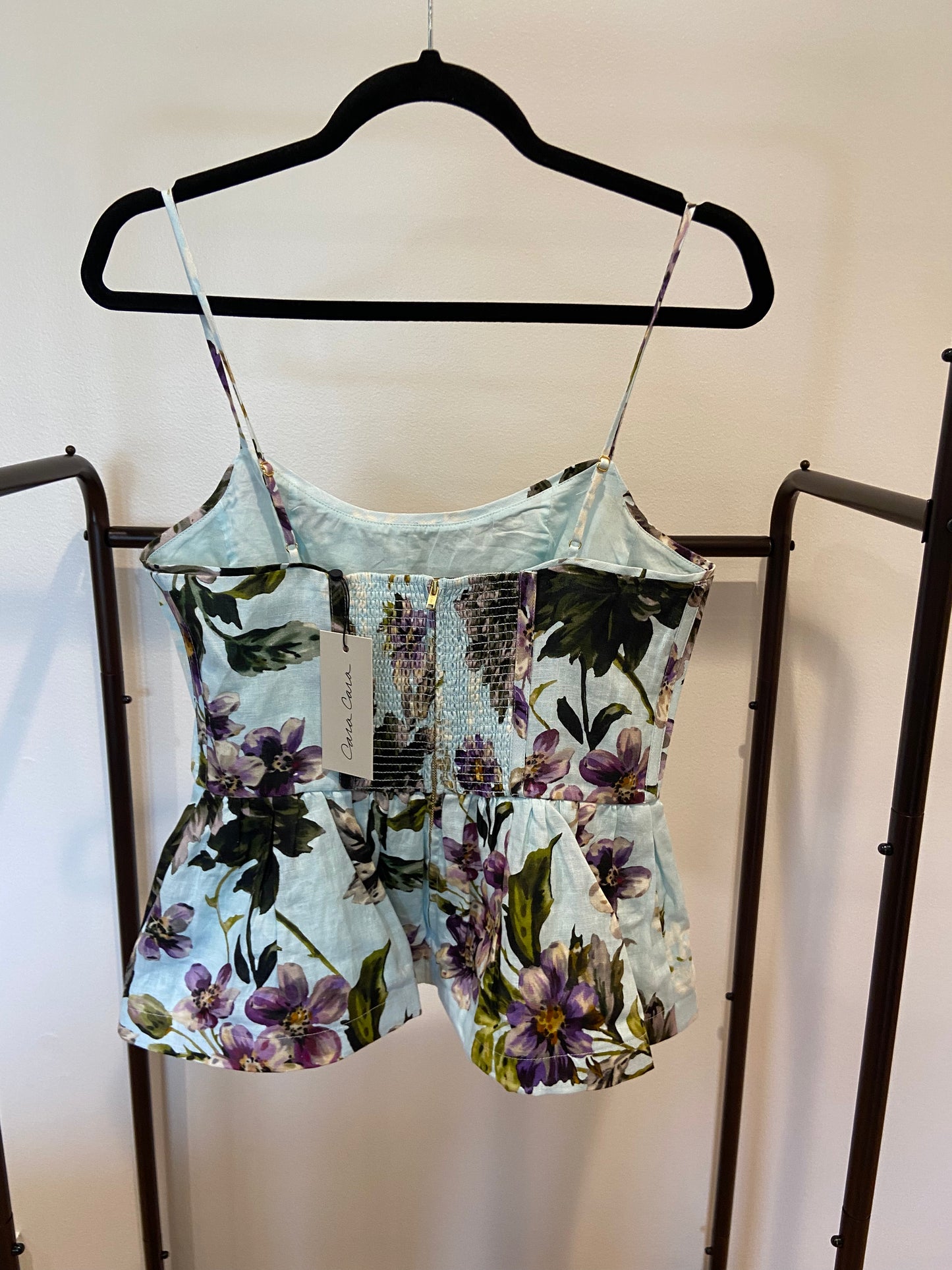 Cara Cara Alba Top with Sienna Skirt in Margaux Bloom Blue size 8