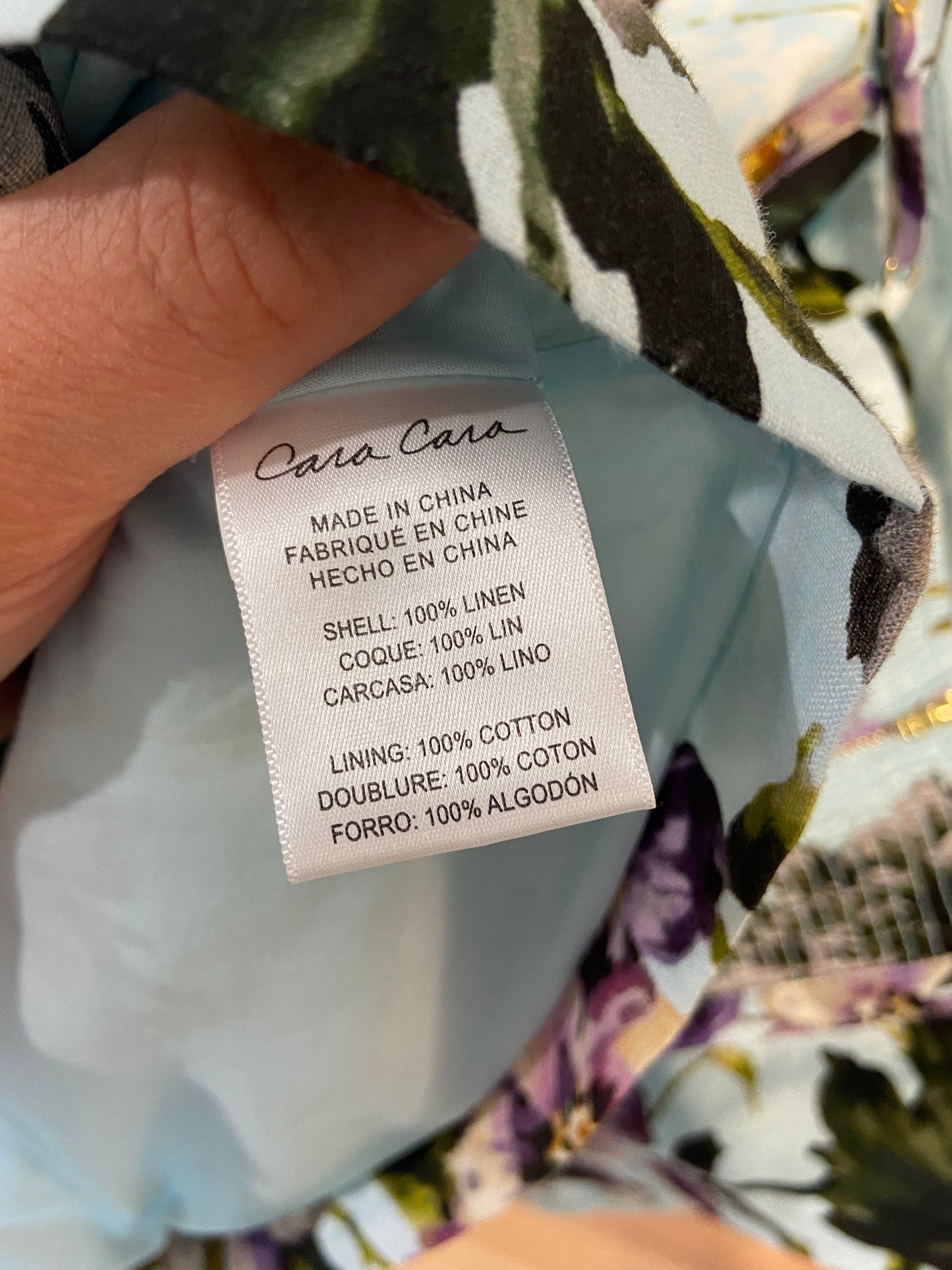 Cara Cara Alba Top with Sienna Skirt in Margaux Bloom Blue size 8