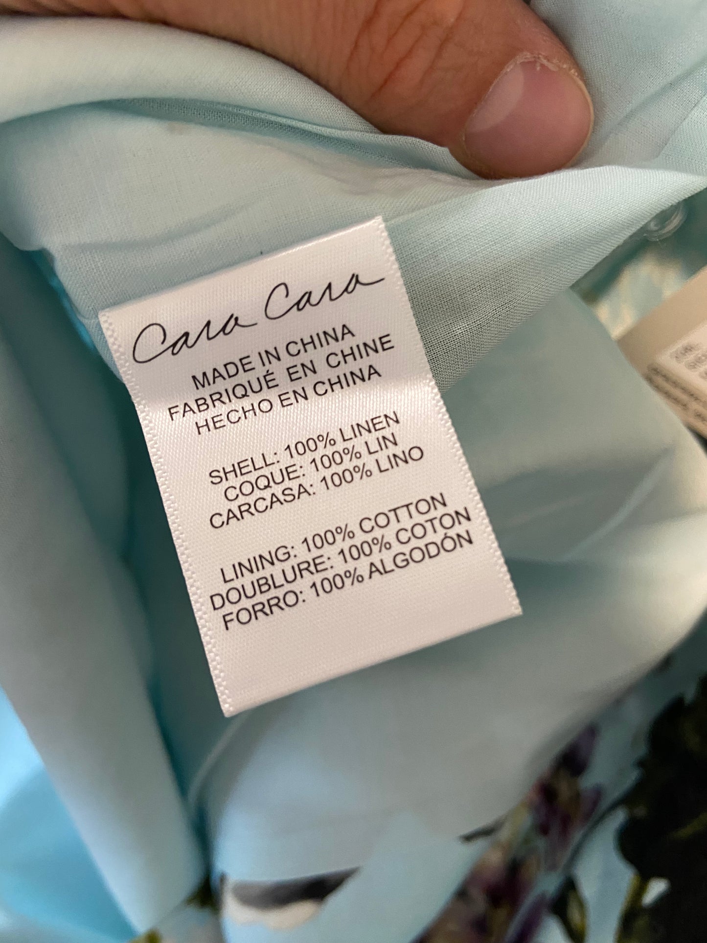 Cara Cara Alba Top with Sienna Skirt in Margaux Bloom Blue size 8