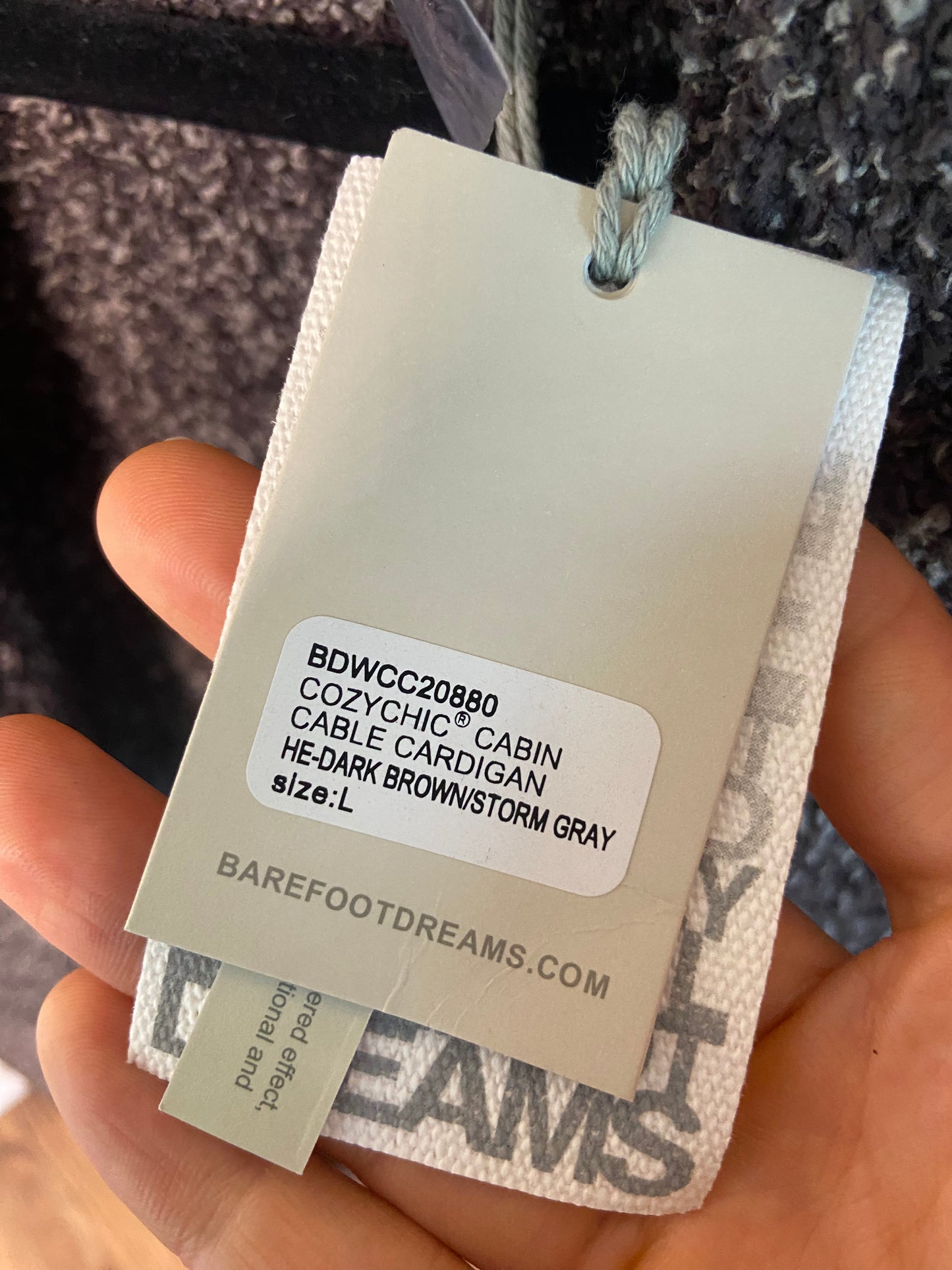 Barefoot Dreams Cabin Cable Cardigan size L