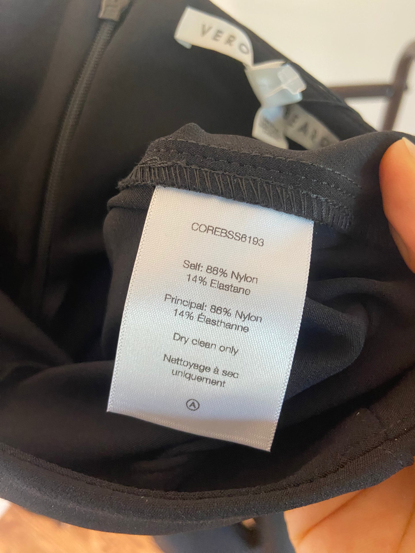 Veronica Beard Zip Back Scuba Pants Black size 4