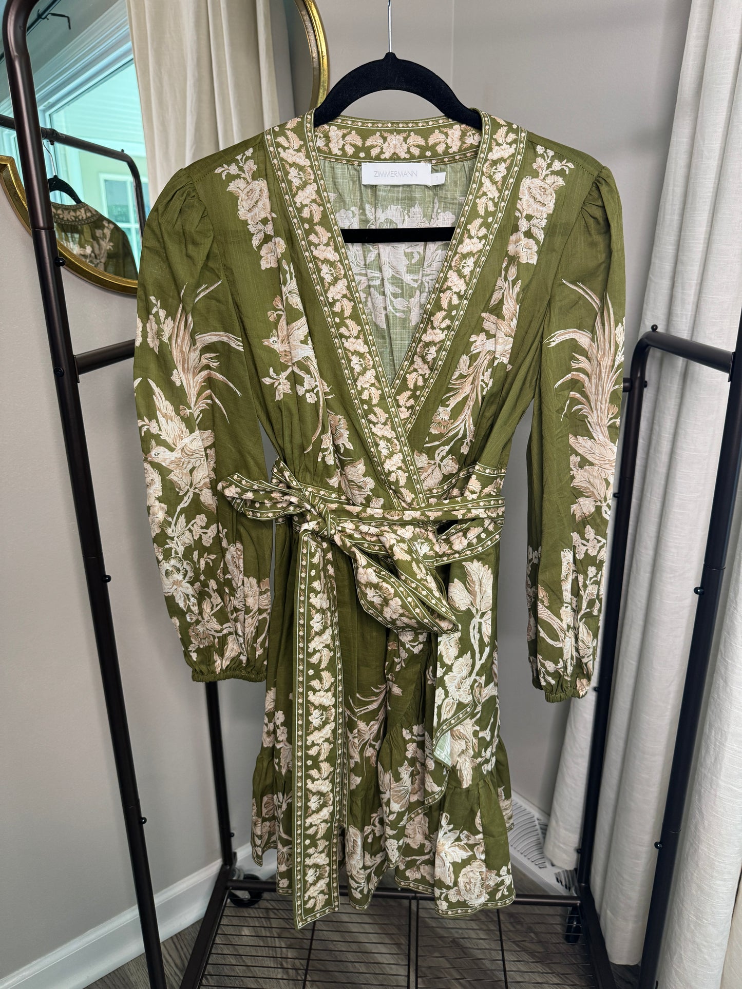 ZIMMERMANN Anneke Wrap Mini Dress size US 6