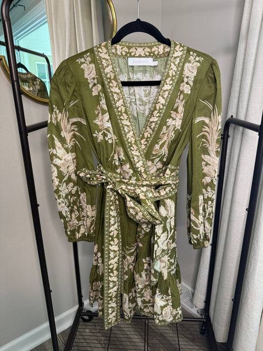 ZIMMERMANN Anneke Wrap Mini Dress size US 6