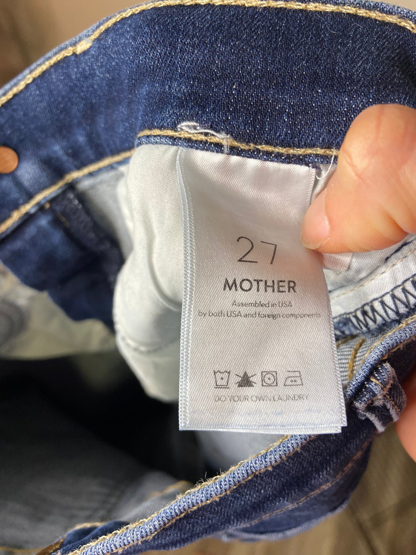 Mother The Hustler Ankle Fray Jeans size 27