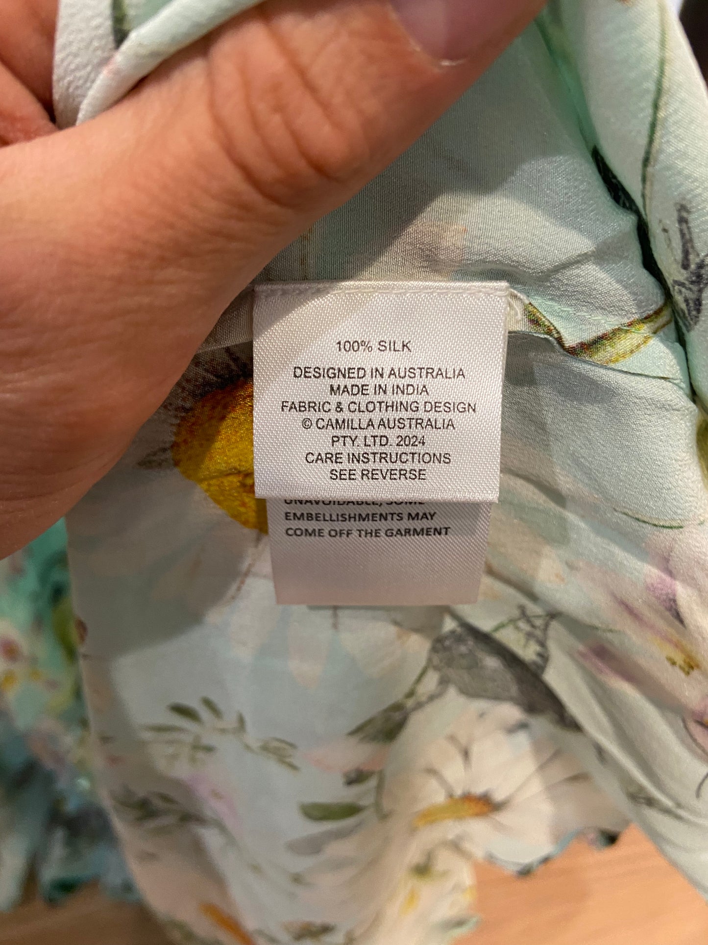 Camilla Long Button Front Dress in Floral Freefall size S