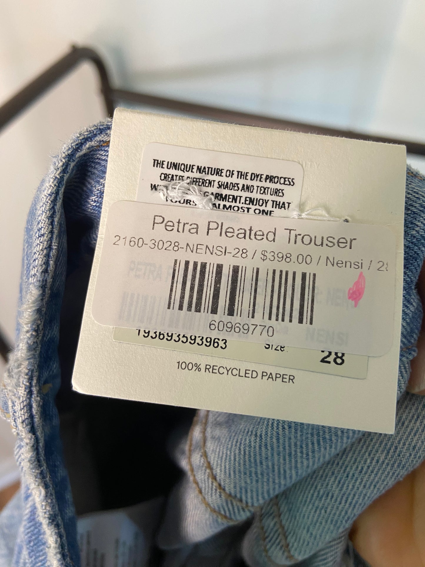 Citizens of Humanity Petra Pleated Trouser Jeans size 28