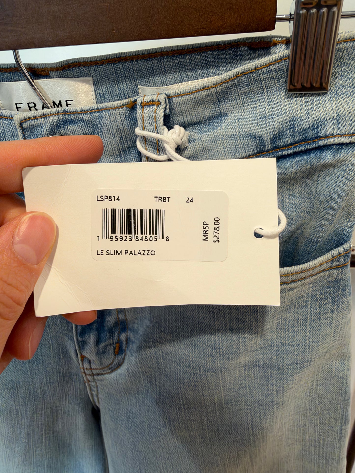 Frame Le Slim Palazzo Jeans in Tribute Wash size 24