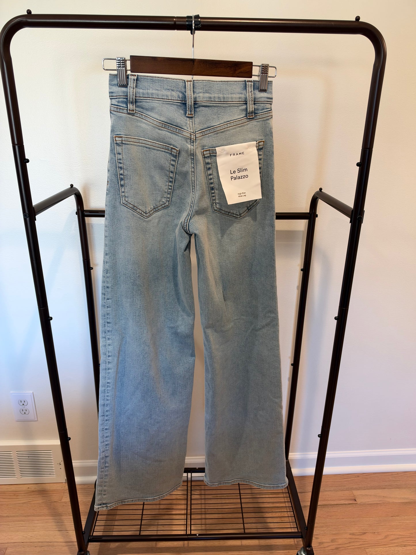 Frame Le Slim Palazzo Jeans in Tribute Wash size 24