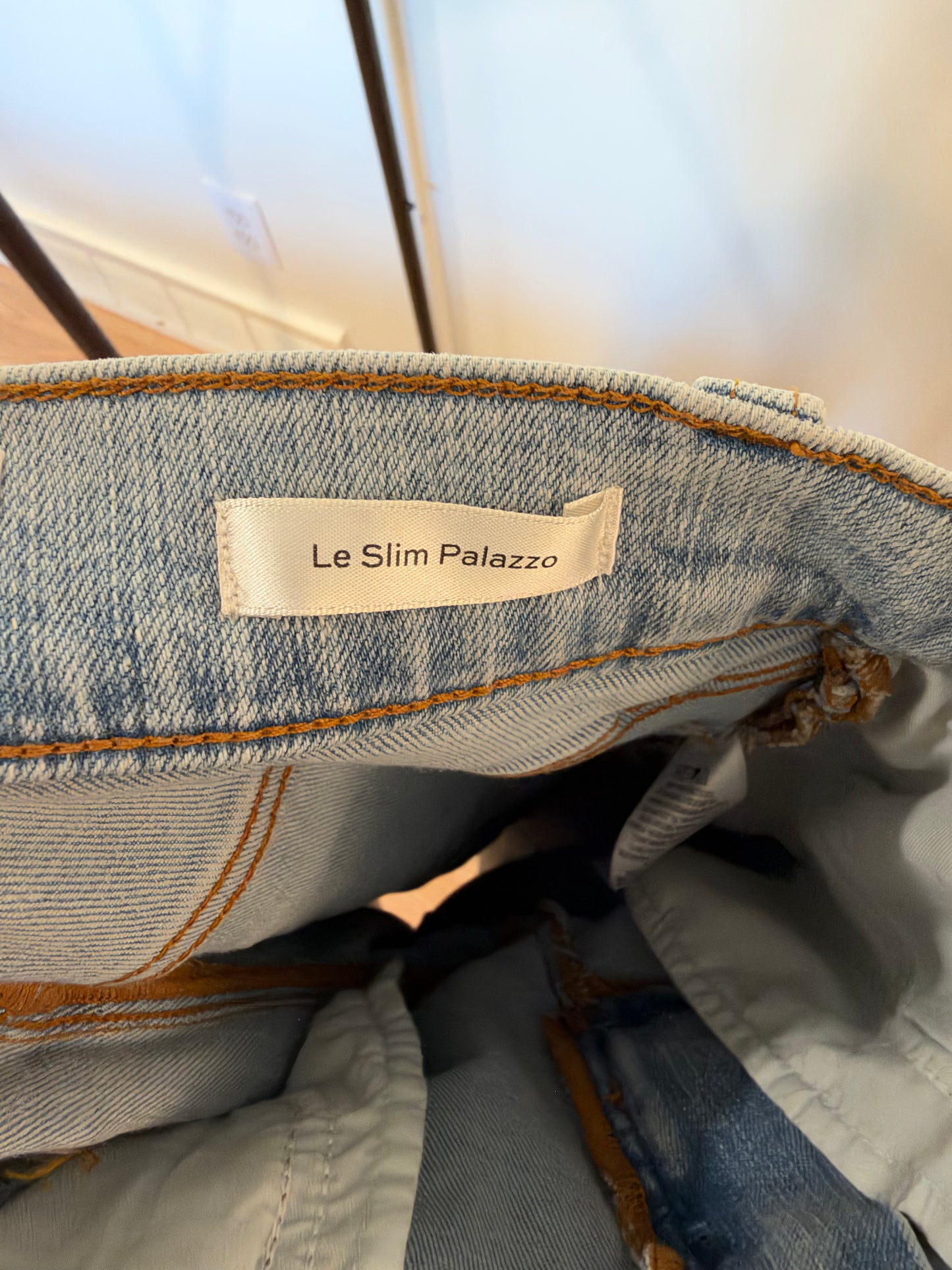 Frame Le Slim Palazzo Jeans in Tribute Wash size 24