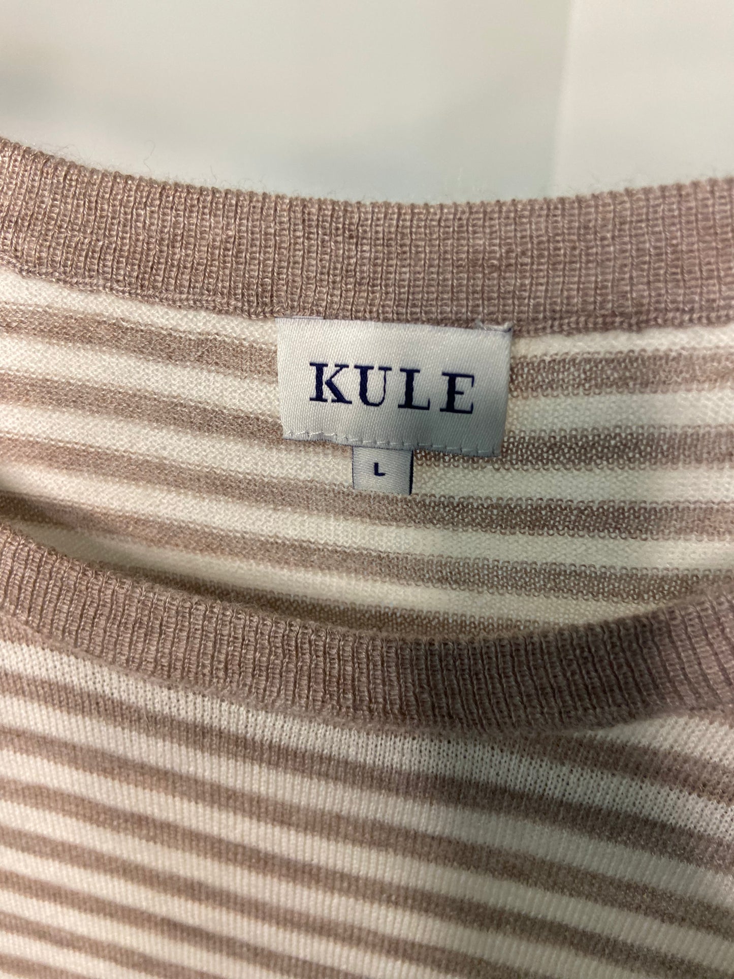 Kule Thin Stripe Cashmere Knit Long Sleeve size L