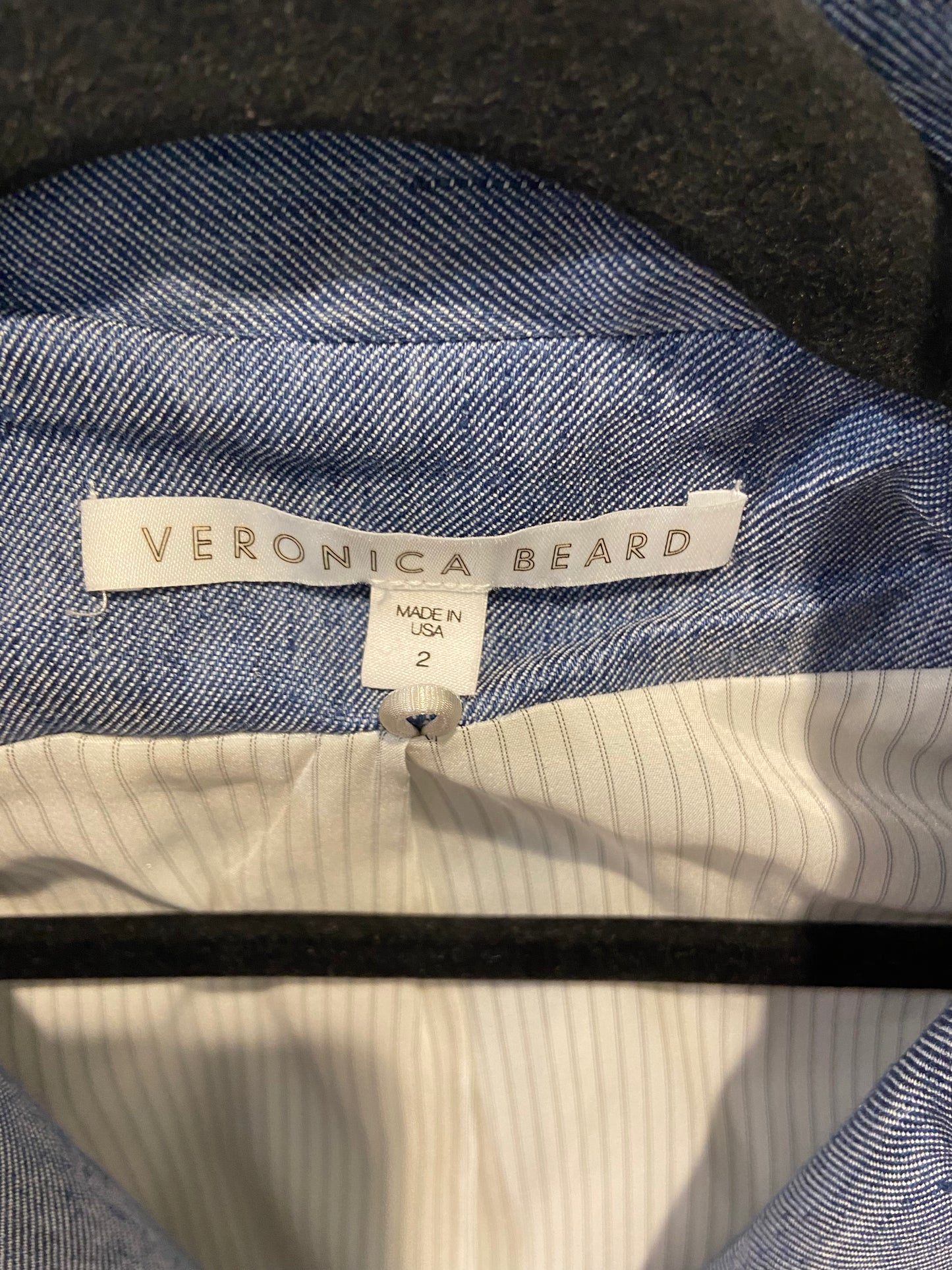Veronica Beard One-Button Cutaway Jacket Blazer in Blue size 2