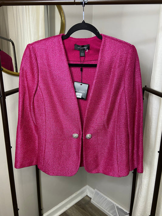 St. John Tweed Fuchsia Rose Jacket size 6