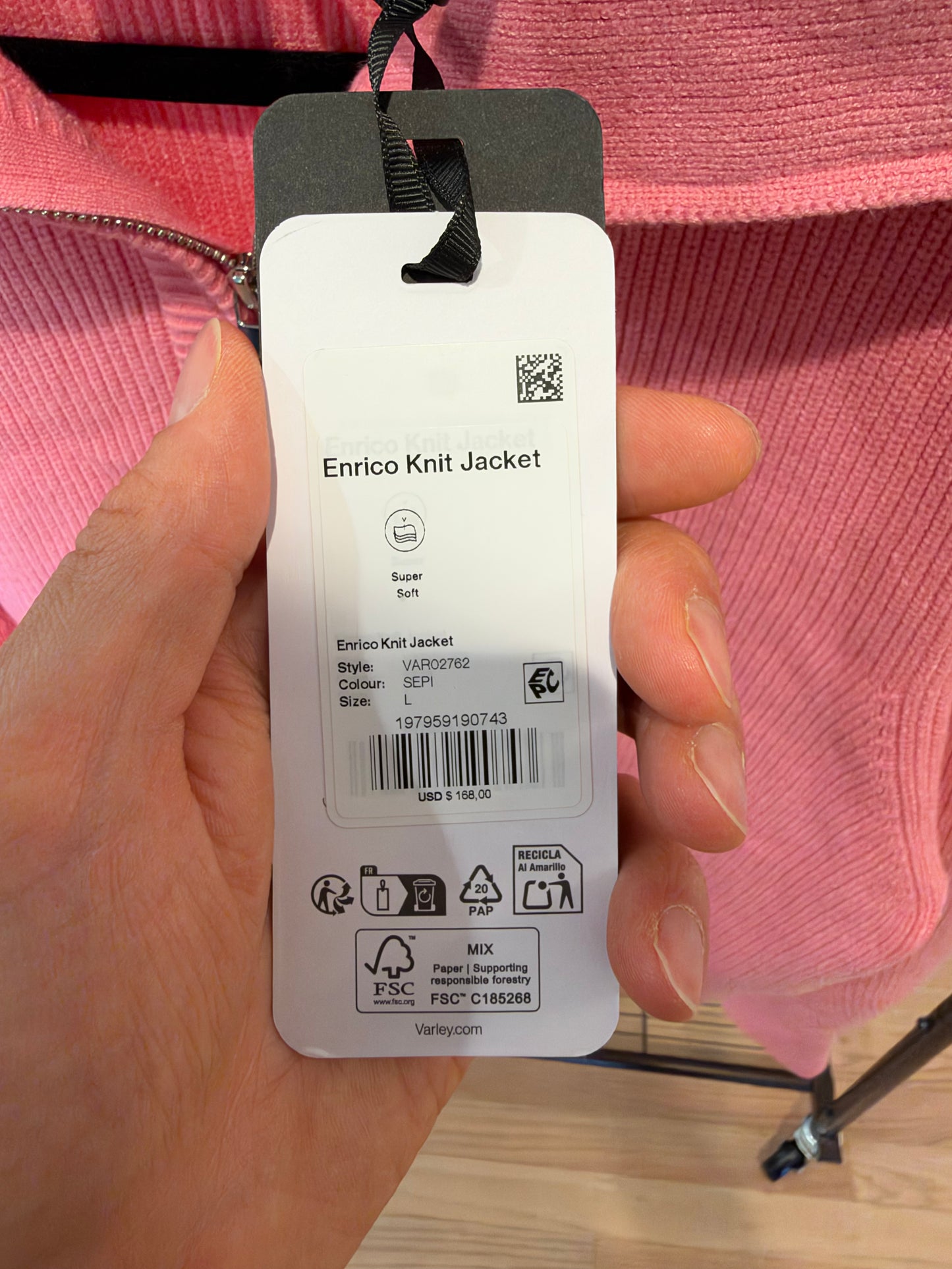 Varley Enrico Knit Jacket size L