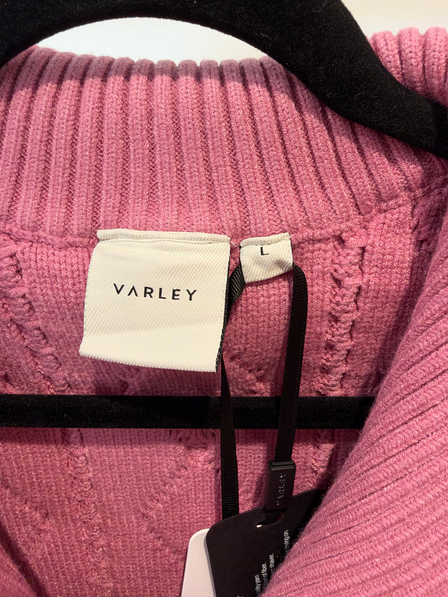 Varley Didi Relaxed Cable Half Zip Sweater size L