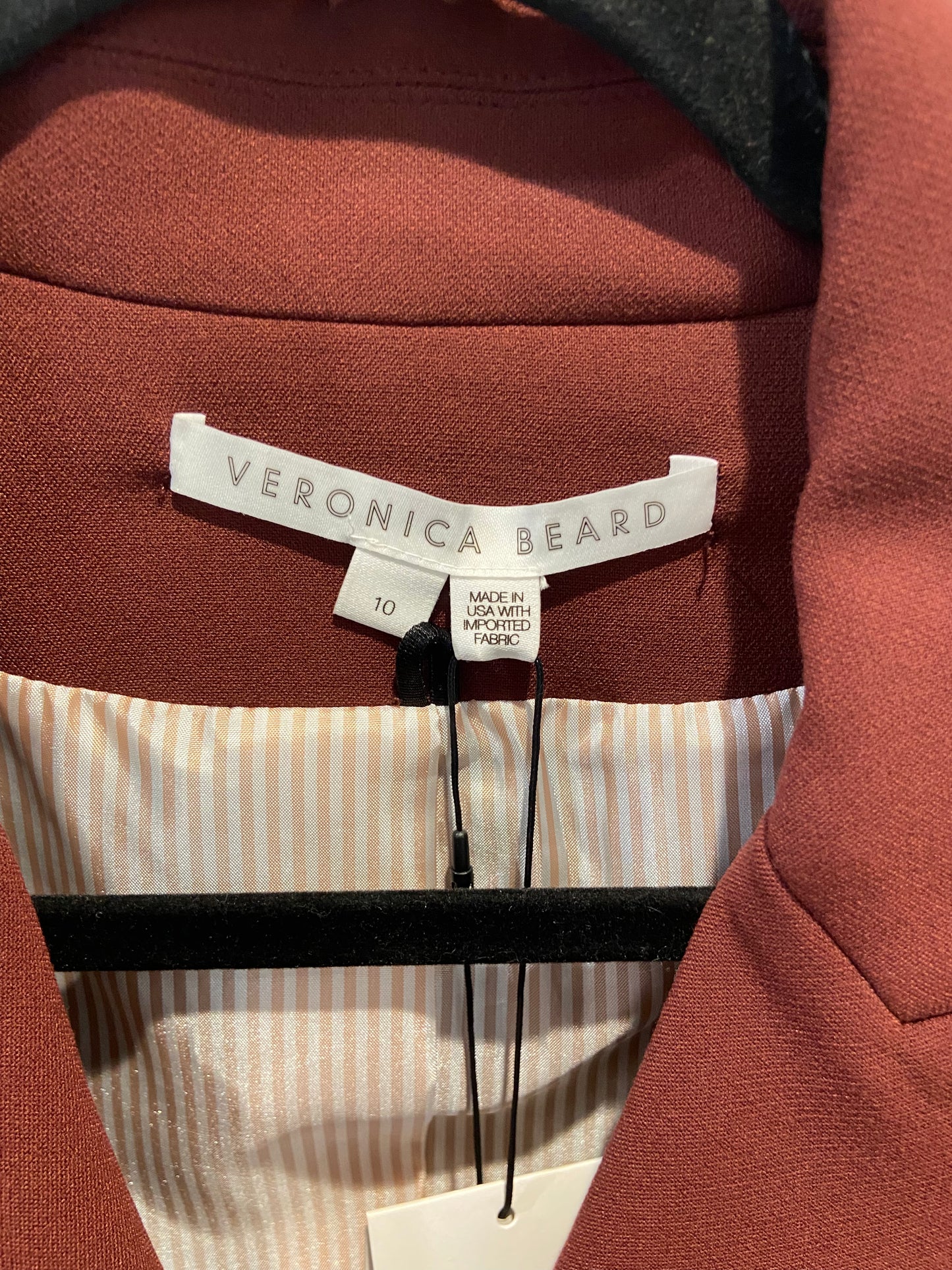 Veronica Beard Miller Dickey Jacket in Burnt Sienna size 10