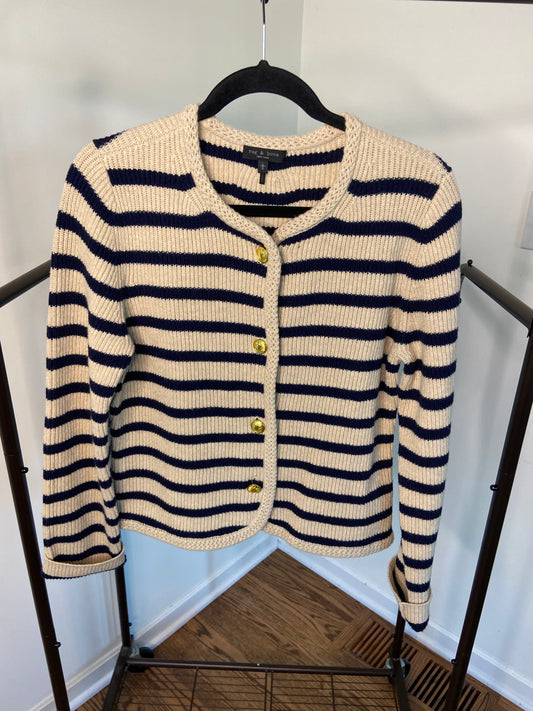 Rag and Bone Nancy Striped Cardigan in Oatmeal size L