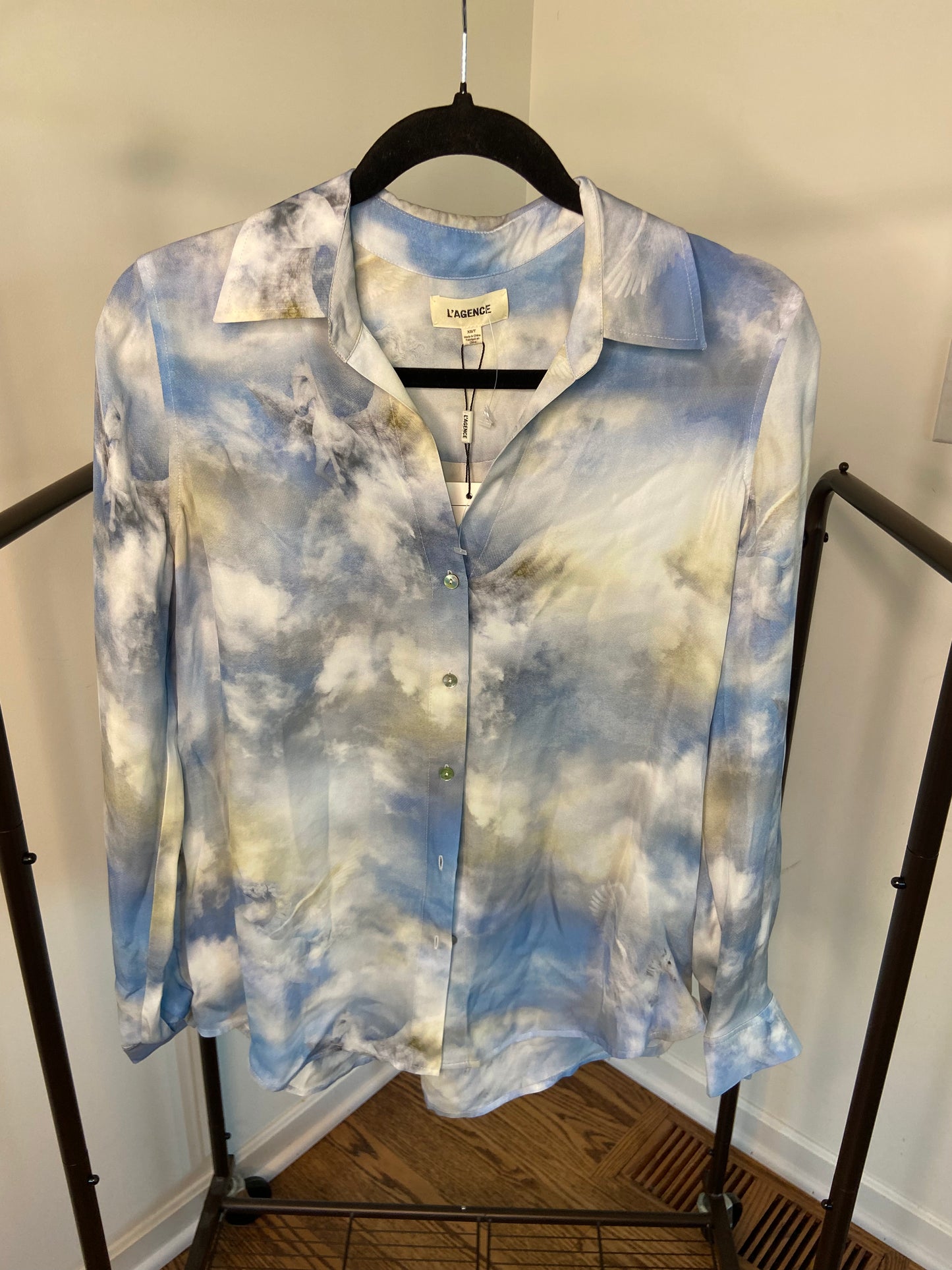 L'Agence Nina Silk Blouse size XS