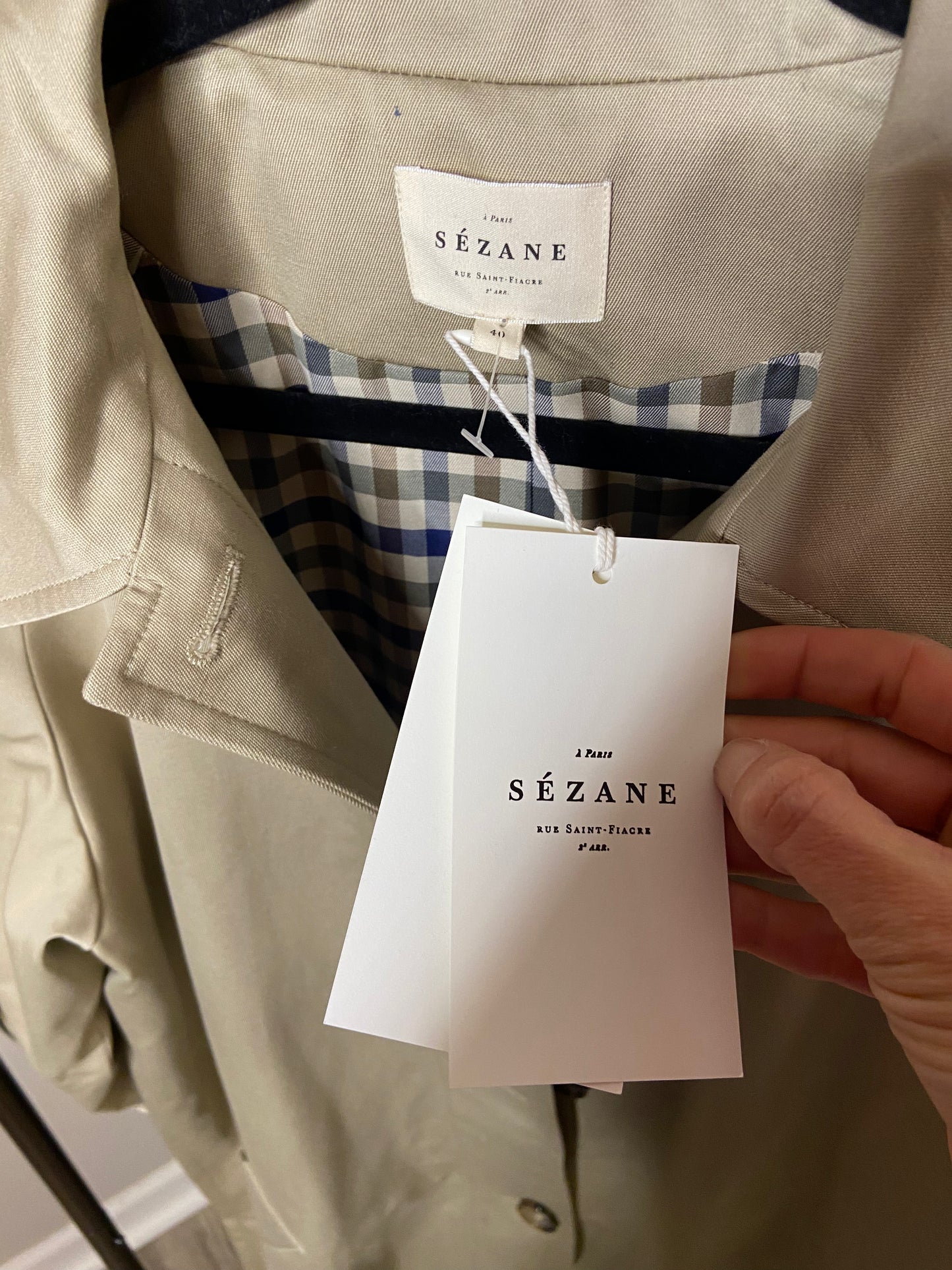 Sezane Clyde Trench Coat size 40 (us 8)
