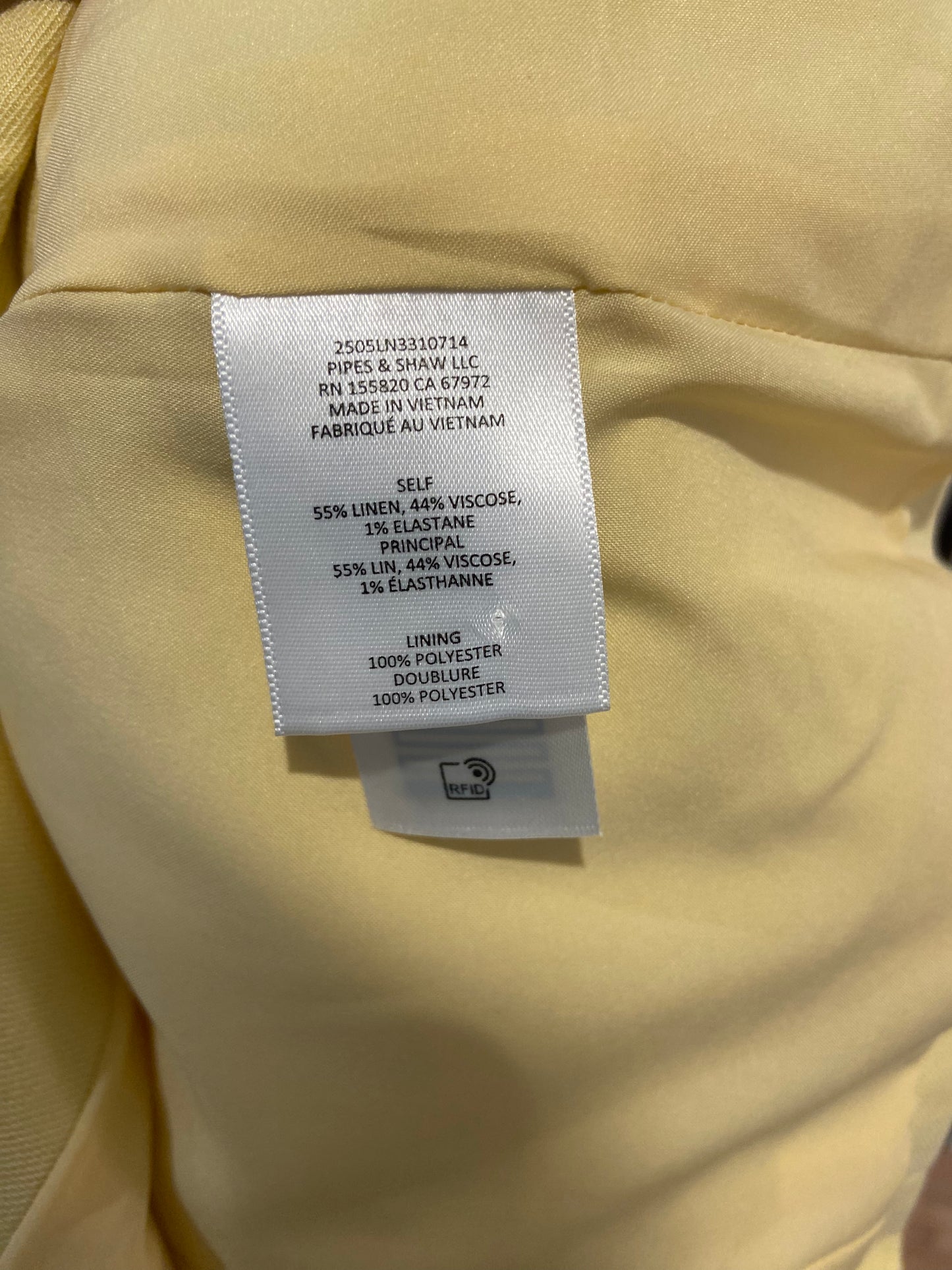 Veronica Beard Orlinda Vest in Chamomile Yellow size 00